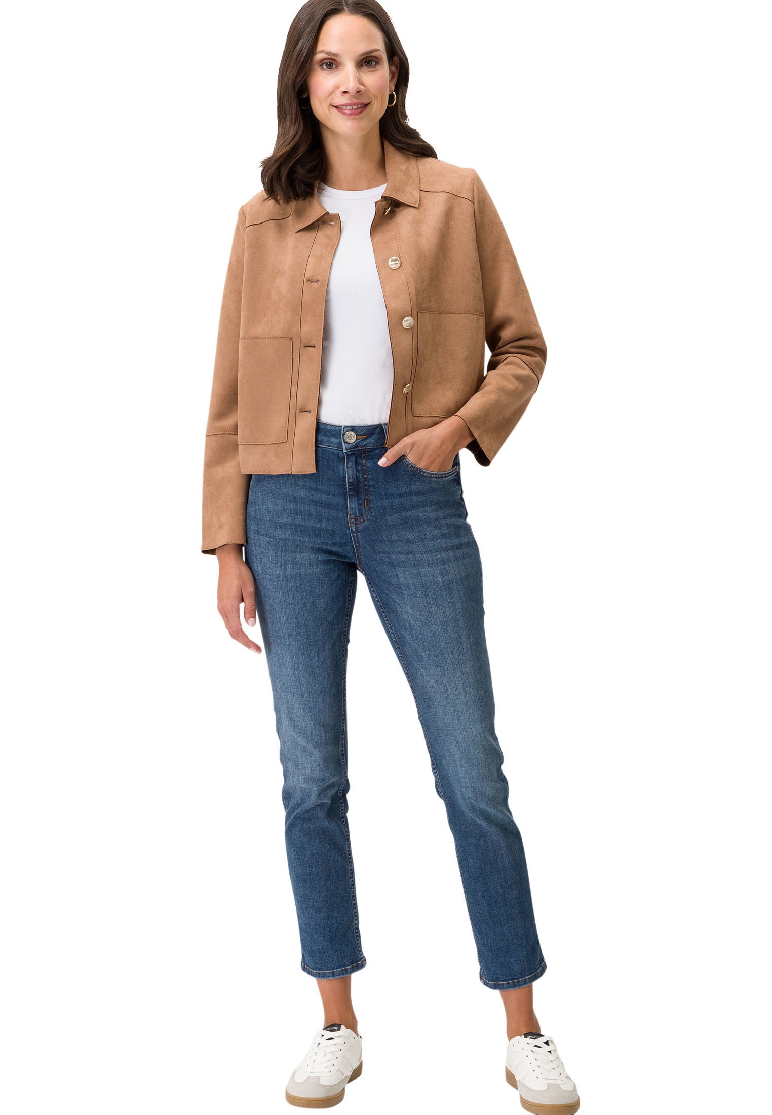 Zero Jackenblazer »zero Blazer in Wildlederoptik«, Knopfleiste