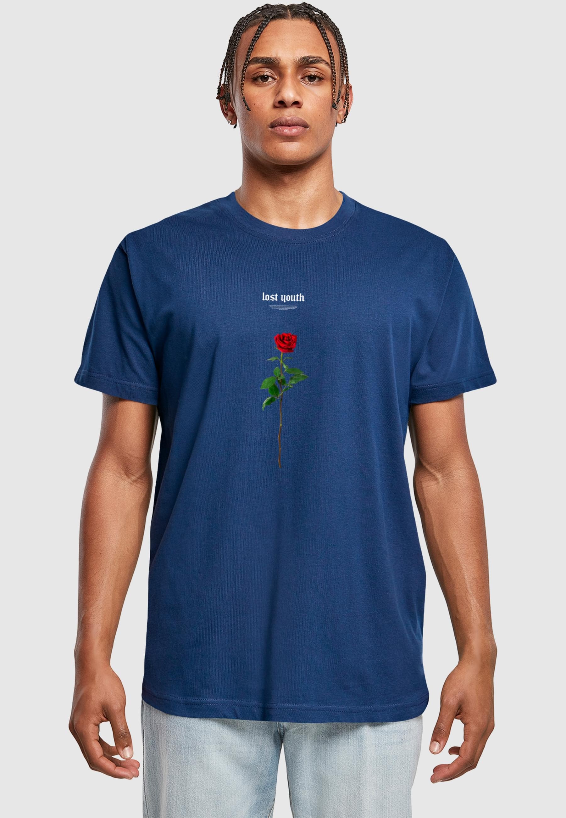 MisterTee Kurzarmshirt »MisterTee Herren Lost Youth Rose Tee«, (1 tlg.)