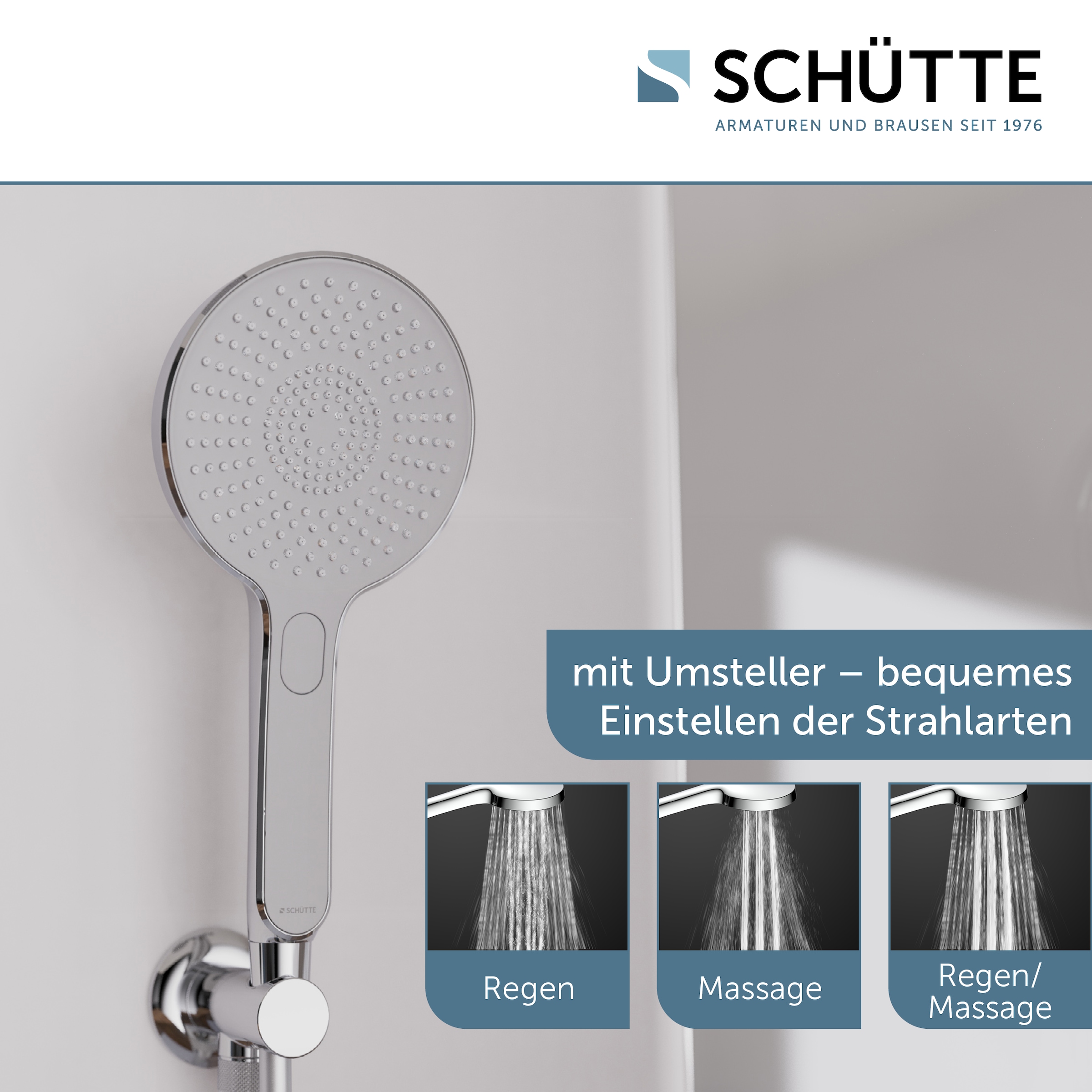Schütte Brausegarnitur »AQUADOT«, Überkopfbrauseset mit digitalem Duschsystem