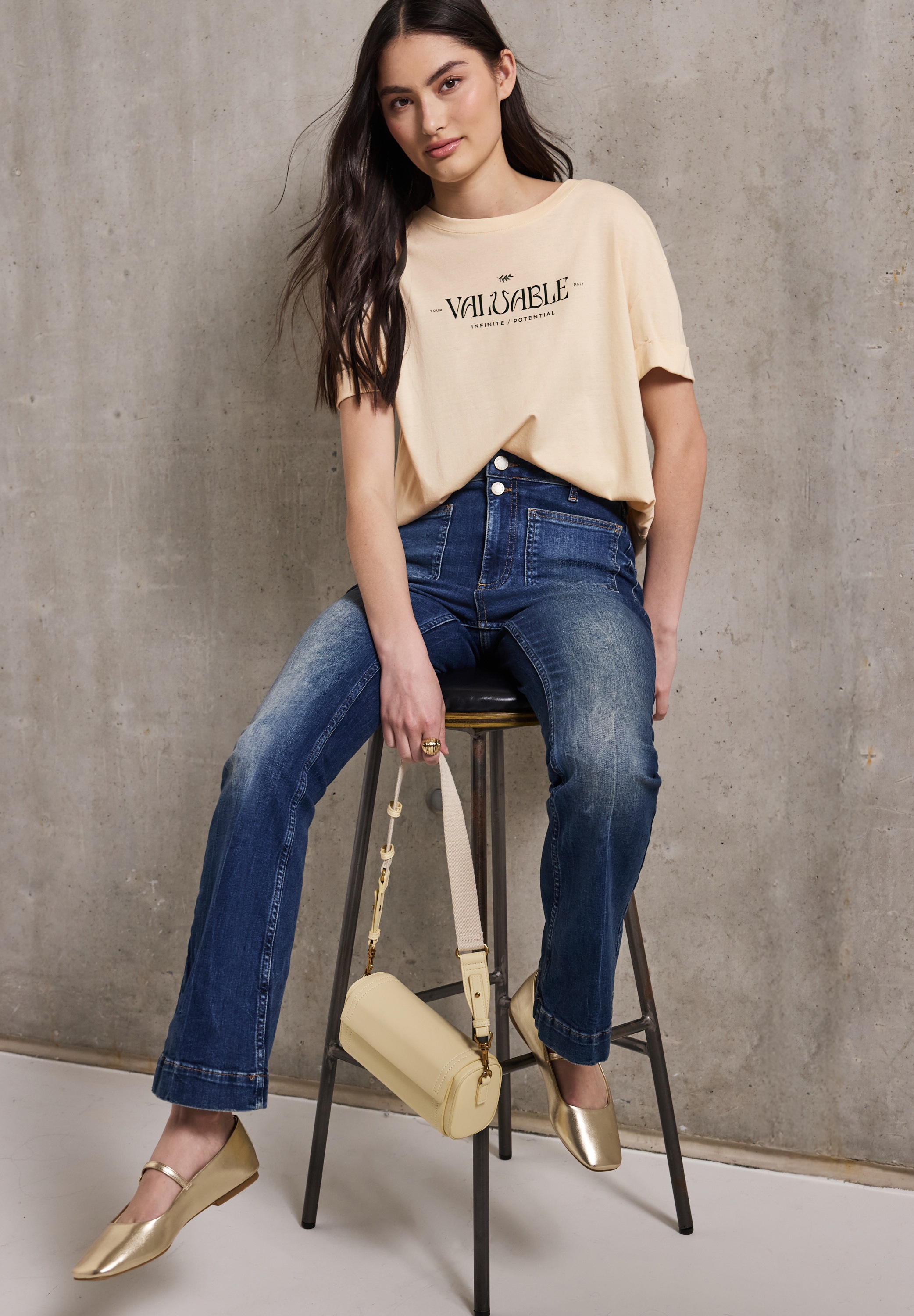 STREET ONE STUDIO T-Shirt im soften Baumwoll-Mix