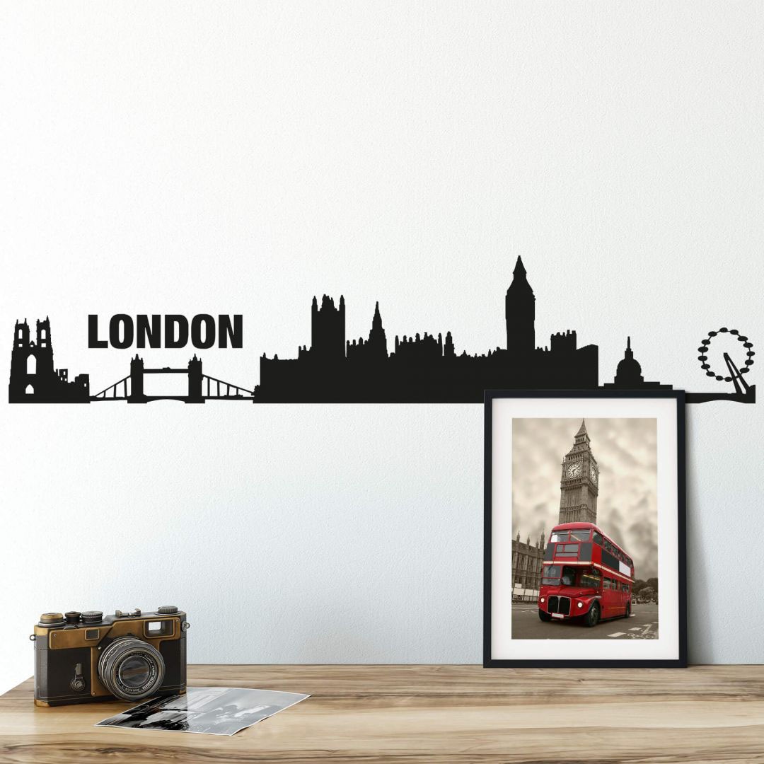 Wall-Art Wandtattoo »XXL Stadt Skyline London 120cm«, (1 St.), selbstklebend, entfernbar