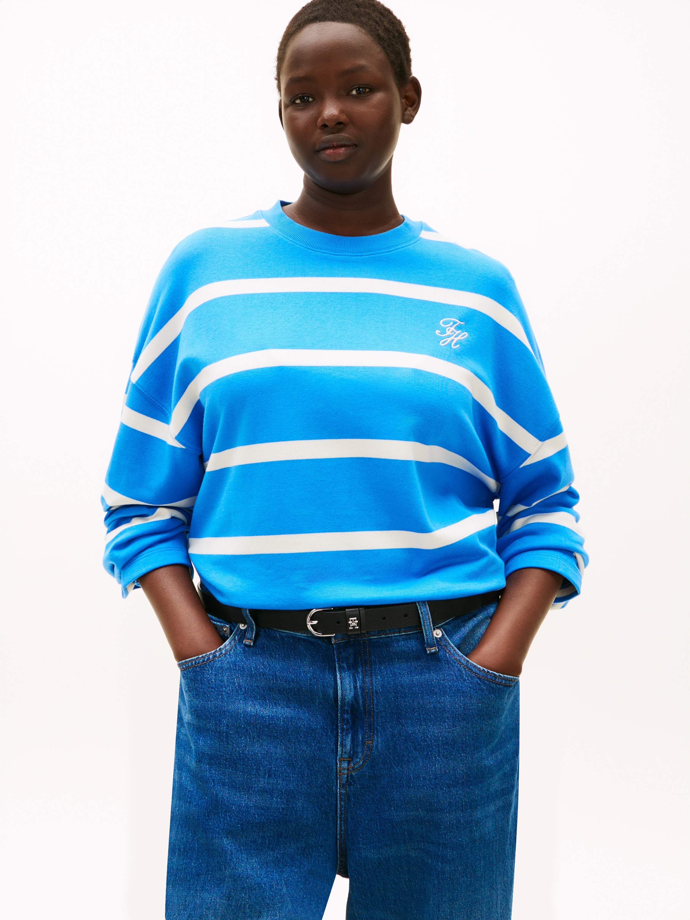 Tommy Hilfiger Curve Sweatshirt "CRV TH SCRIPT MDRN TERRY SWTSHRT", in groß günstig online kaufen