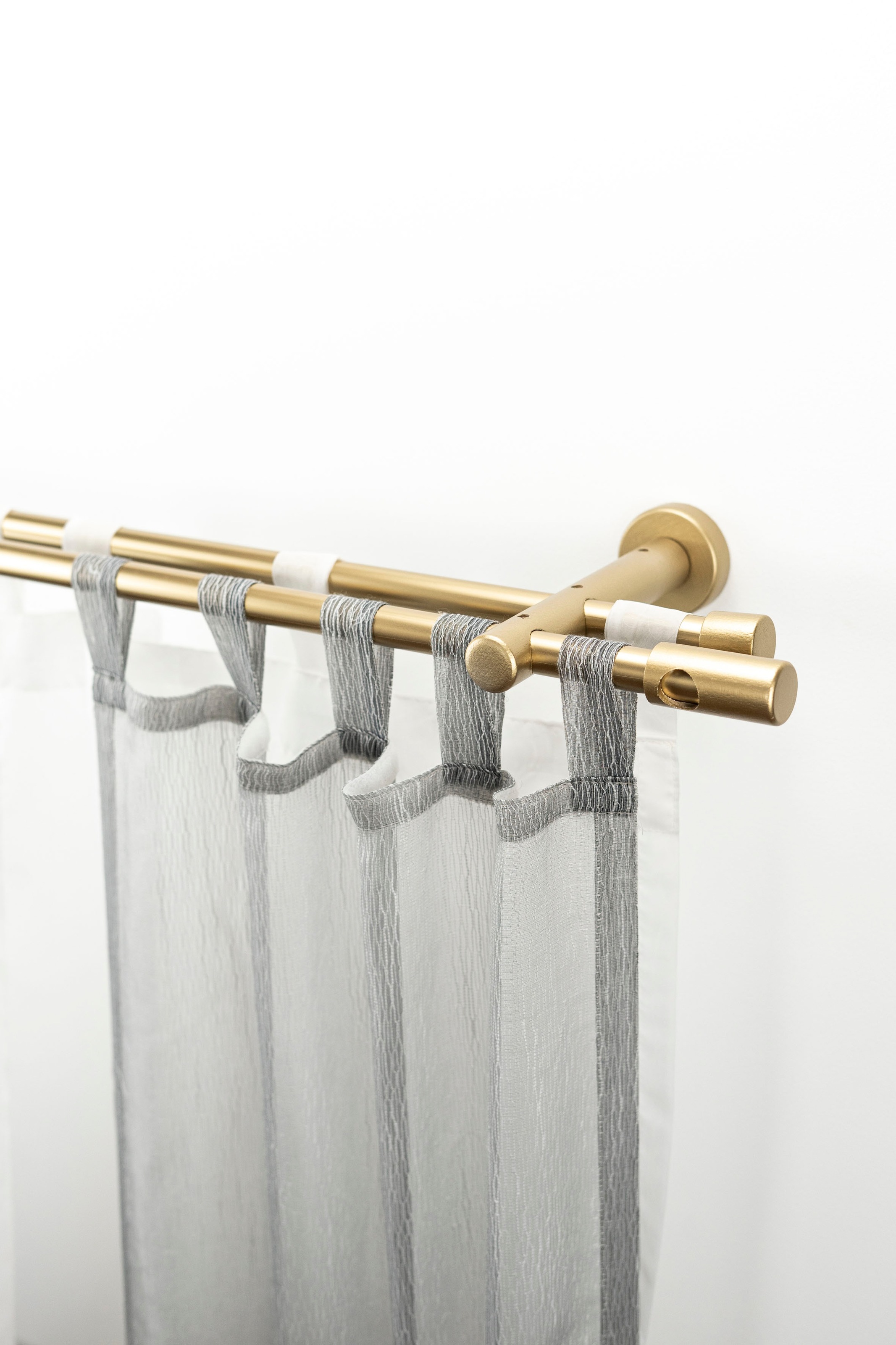 GARESA Gardinenstange "PANDRI" Ø 20 mm 2 läufig-läufig Wunschmaßlänge Vorha günstig online kaufen