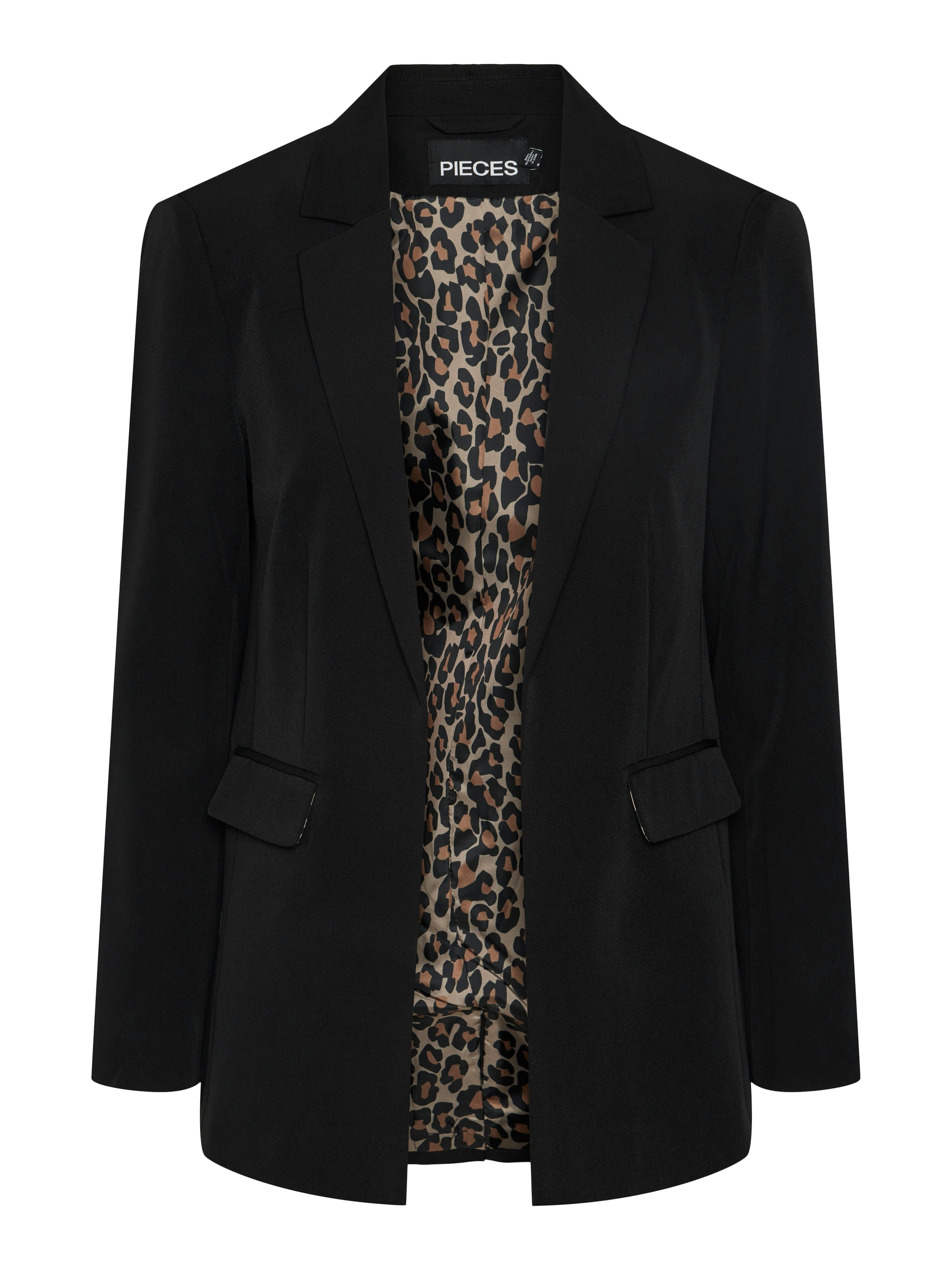 pieces Longblazer »PCBOZZY LS DETAIL BLAZER NOOS BC«, mit Leo Futter