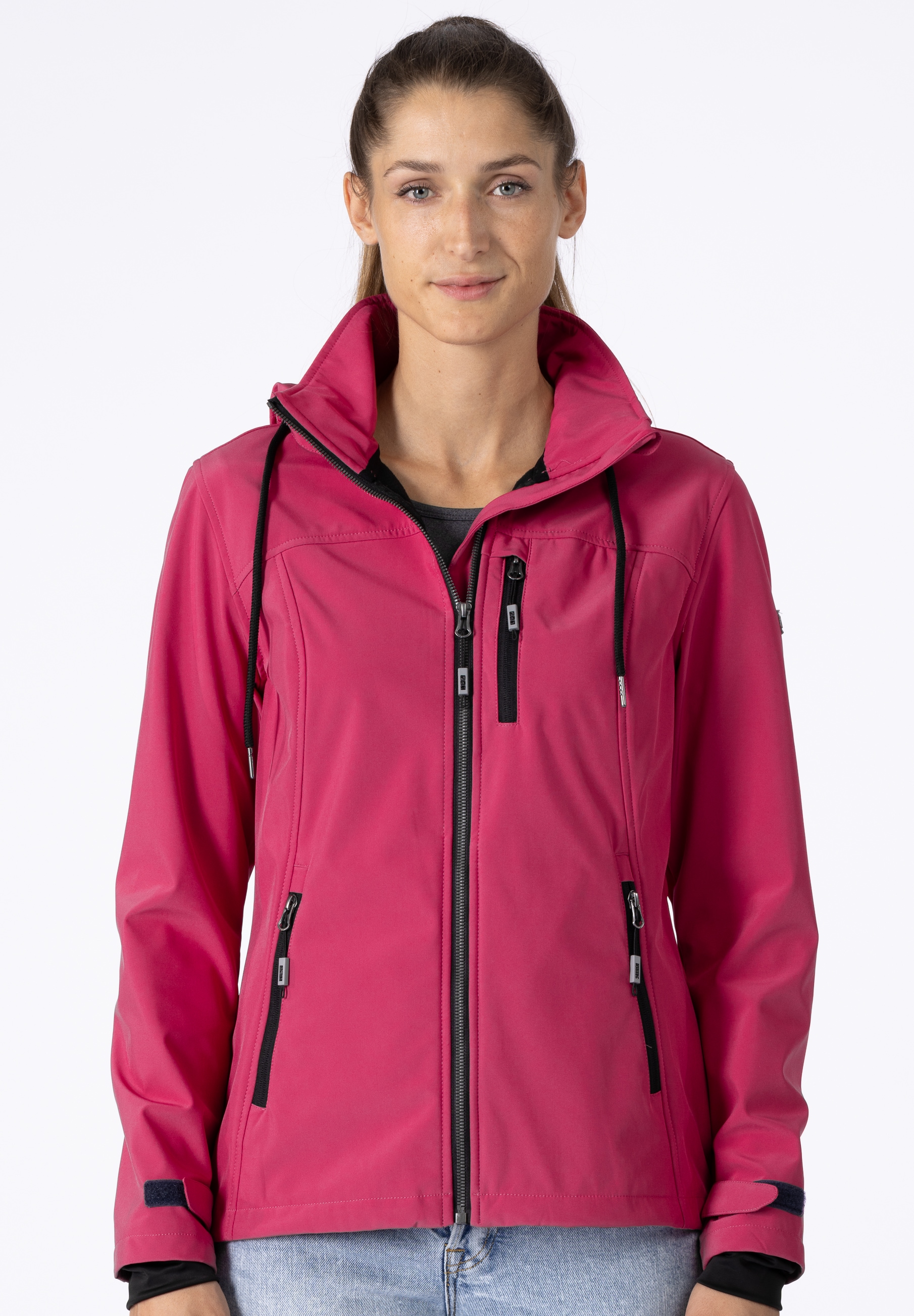 DEPROC Active Softshelljacke "DECORAH PEAK V WOMEN" mit Kapuze mit abnehmbarer Kapuze
