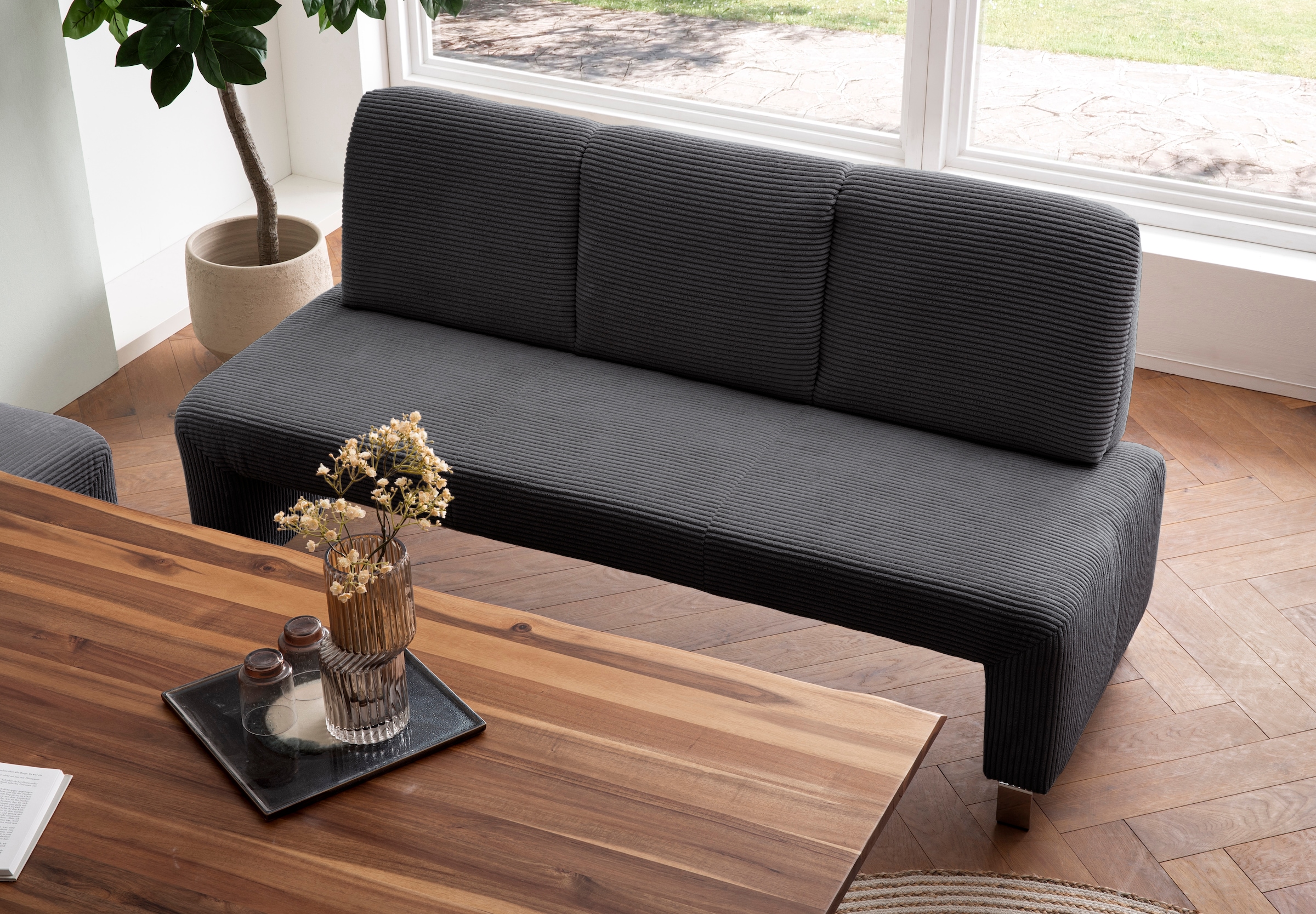 exxpo - sofa fashion Polsterbank »Intenso, Sitzbank, Breite 182 cm, wahlweise in Leder oder Textil«, hohe Bodenfreiheit, frei im Raum stellbar, hoher Sitzkomfort