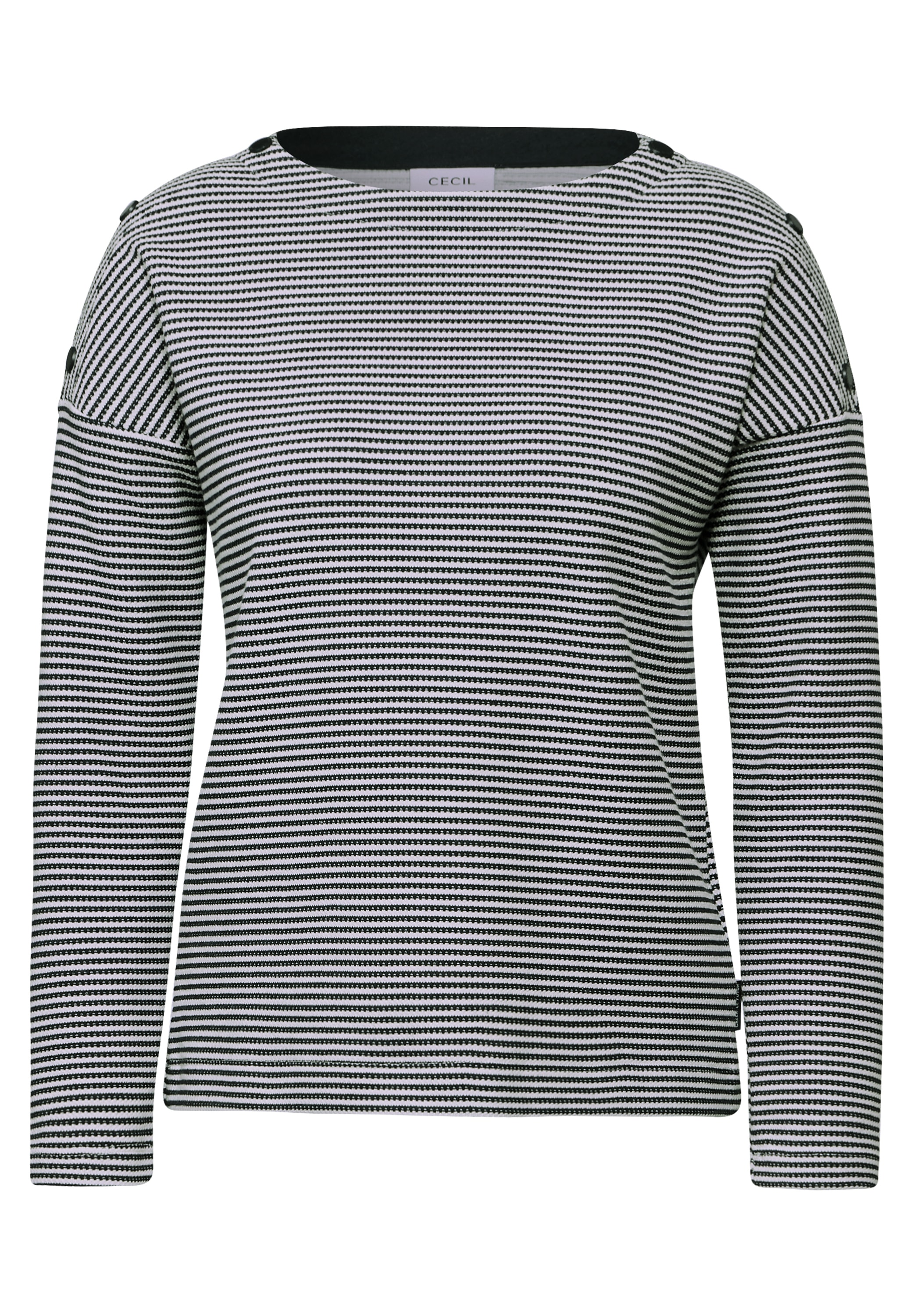 Cecil Langarmshirt, aus softem Materialmix