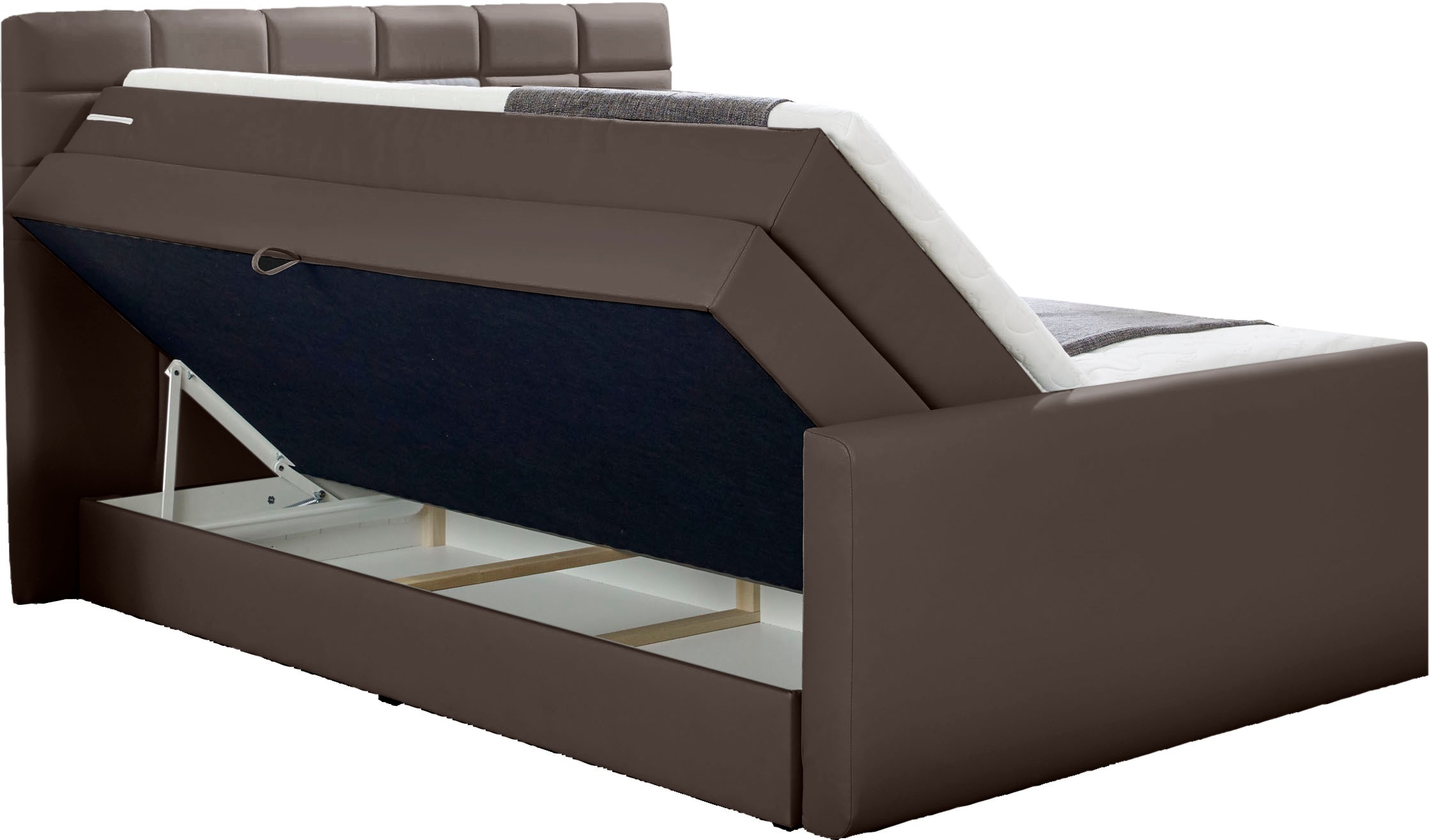 Thumbnail - INOSIGN Boxspringbett "Lethbridge", inkl. Bettkasten und Topper, zwei Matratzenarten in H2