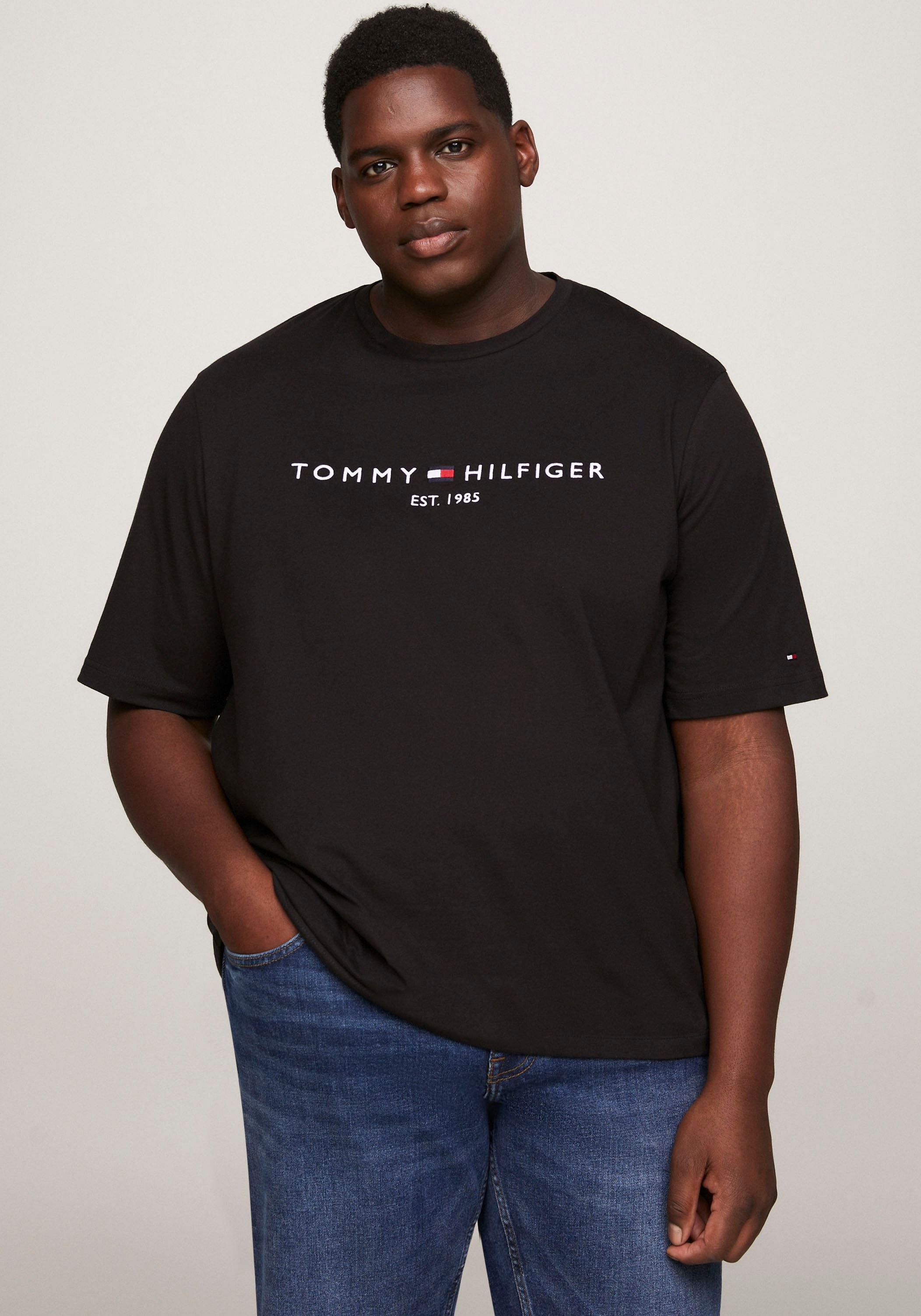 Tommy Hilfiger Big & Tall T-Shirt »BT-TOMMY LOGO TEE-B« ▷ für | BAUR
