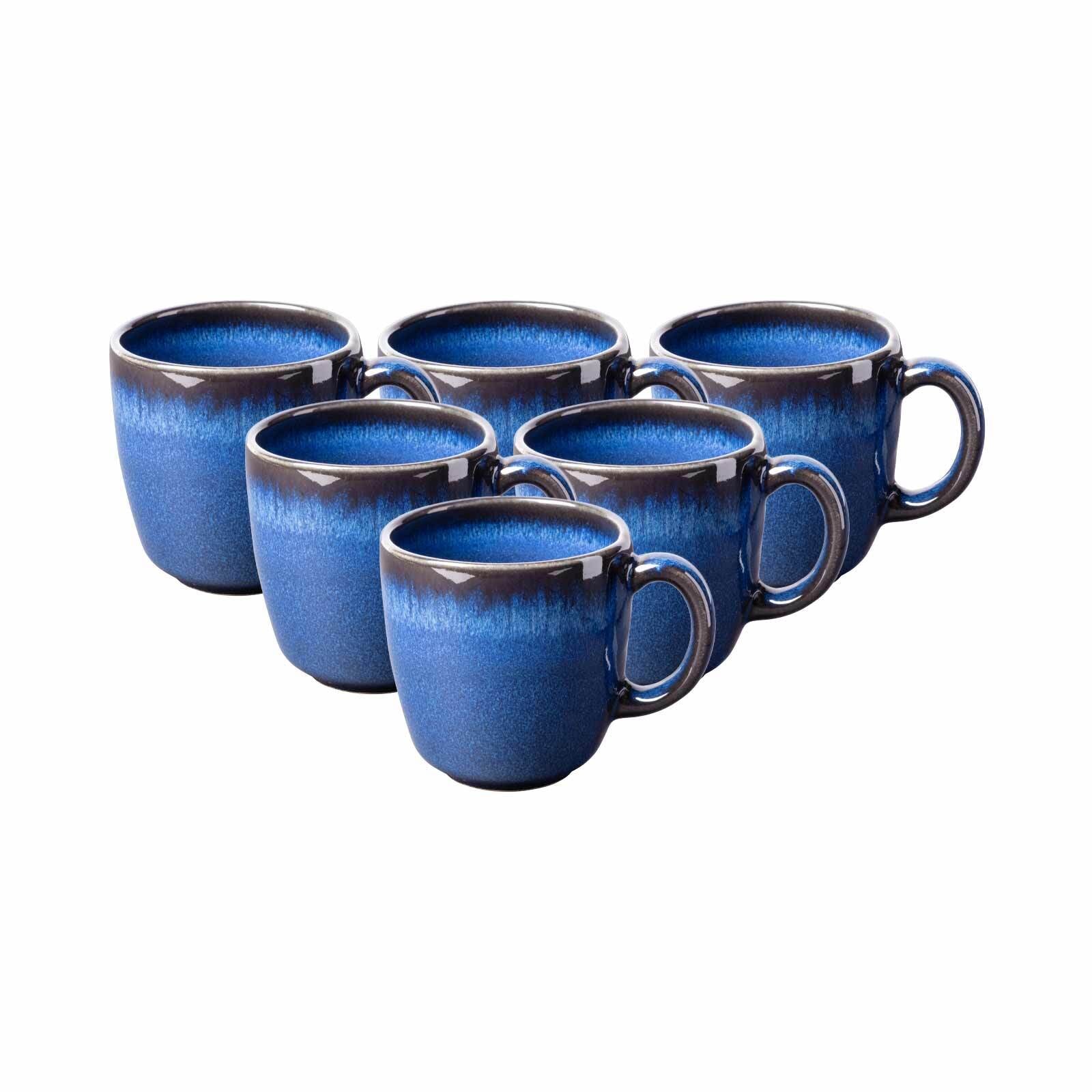 Tasse "Kaffeetassen Lave 190 ml 6er Set", blau, LIKE. BY VILLEROY & BOCH, Trinkgefäße