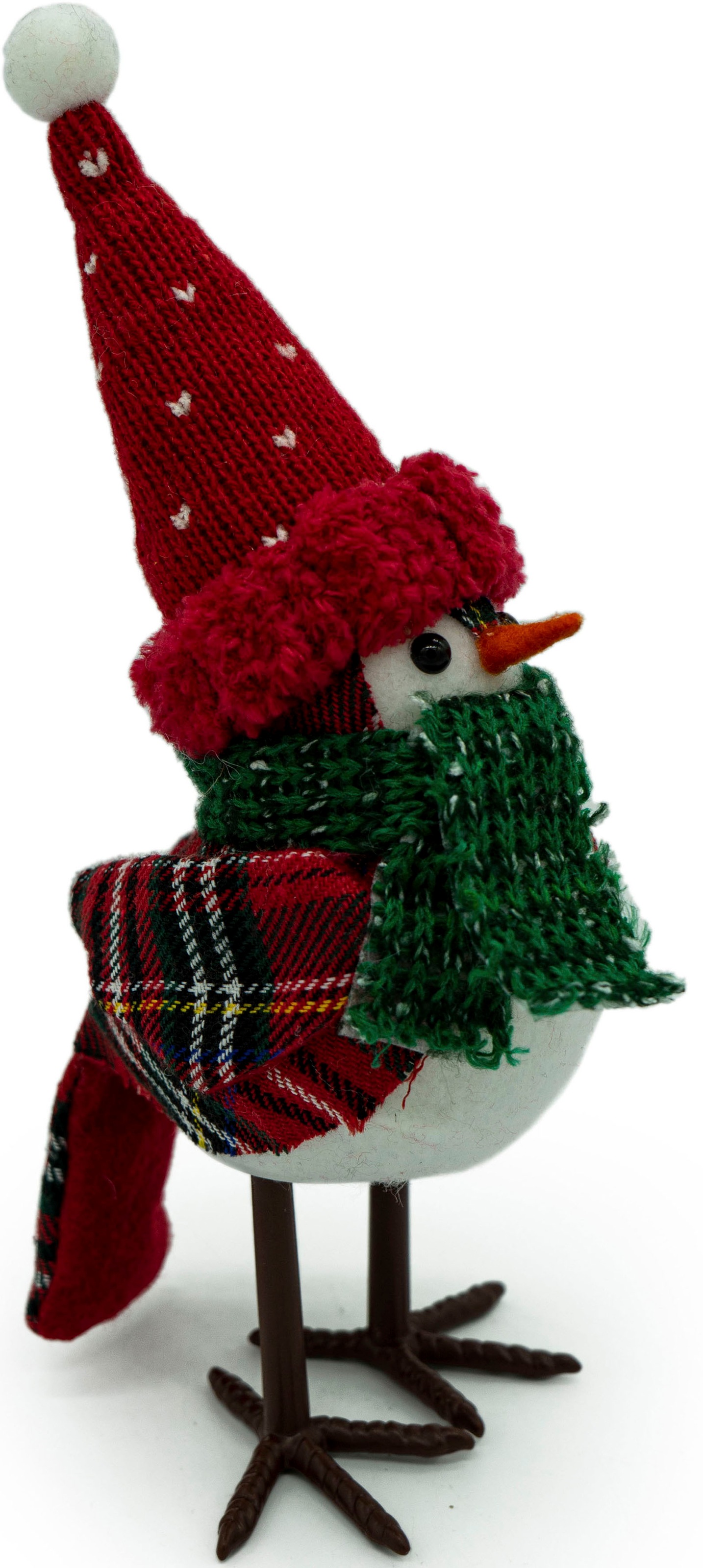 NOOR LIVING Dekolicht »LED Weihnachtsdeko, zum Stellen, Höhe ca. 16 cm«, Dekofigur, Vogel mit Schal und Mütze, 3er Set