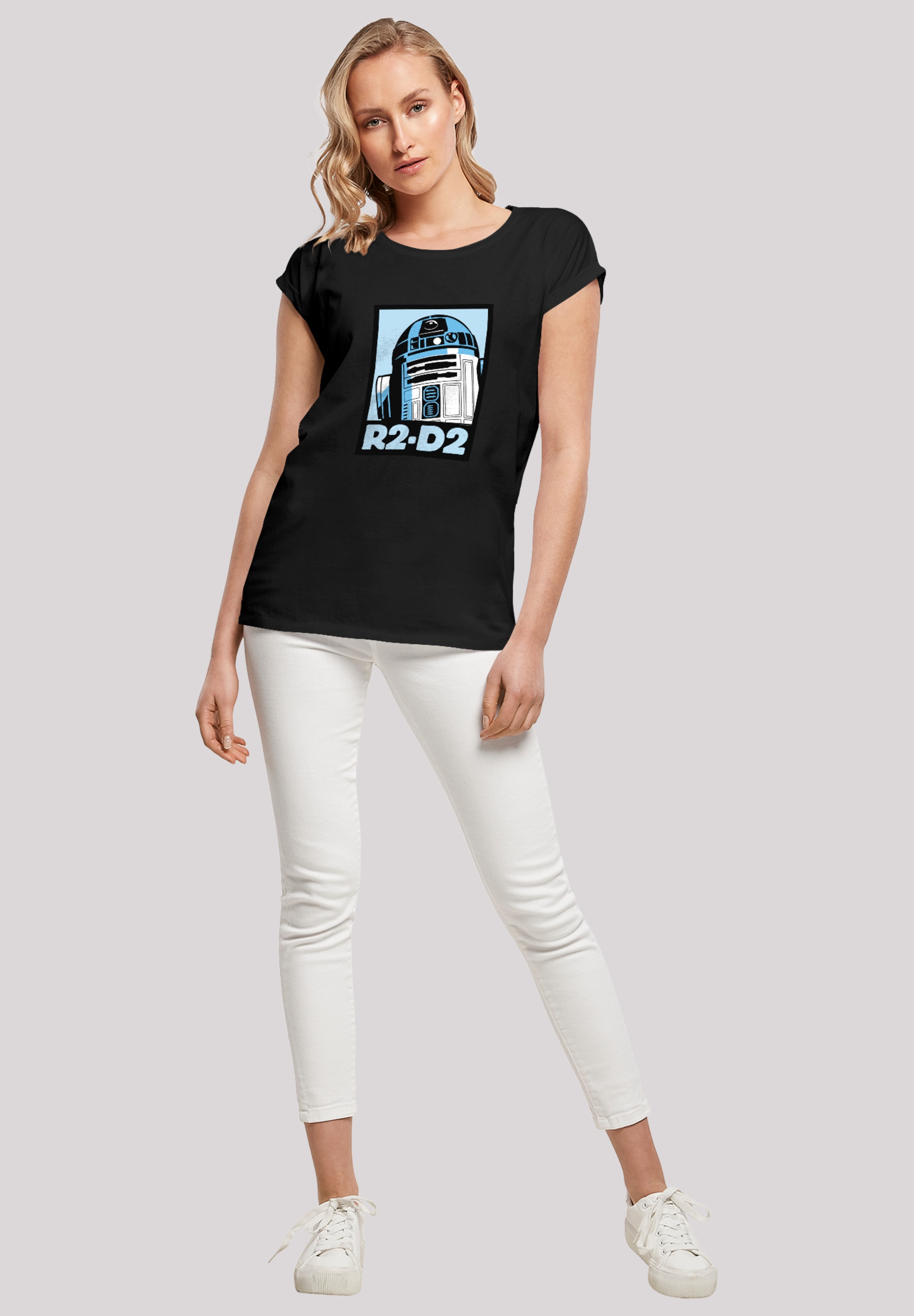 F4NT4STIC Kurzarmshirt »Damen Star Wars R2-D2 Poster with Ladies Extended  Shoulder Tee«, (1 tlg.) für kaufen | BAUR