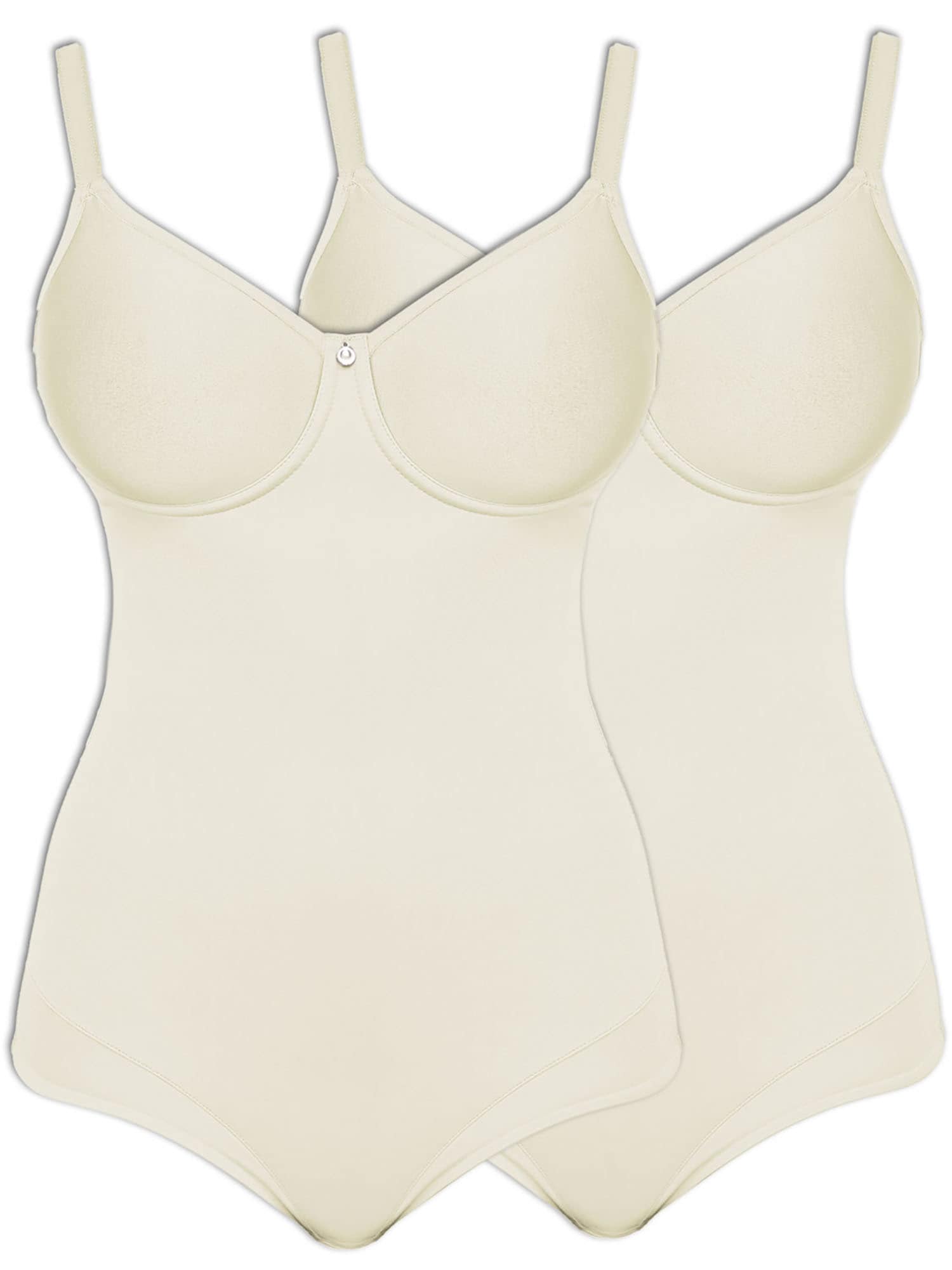SUSA Damen Body "2er Pack Body mit Bügel Catania", Gr. 95champagner champagner, Obermaterial: 60% Polyamid PA. 25% Elasthan EL. 15% Polyester PES.,