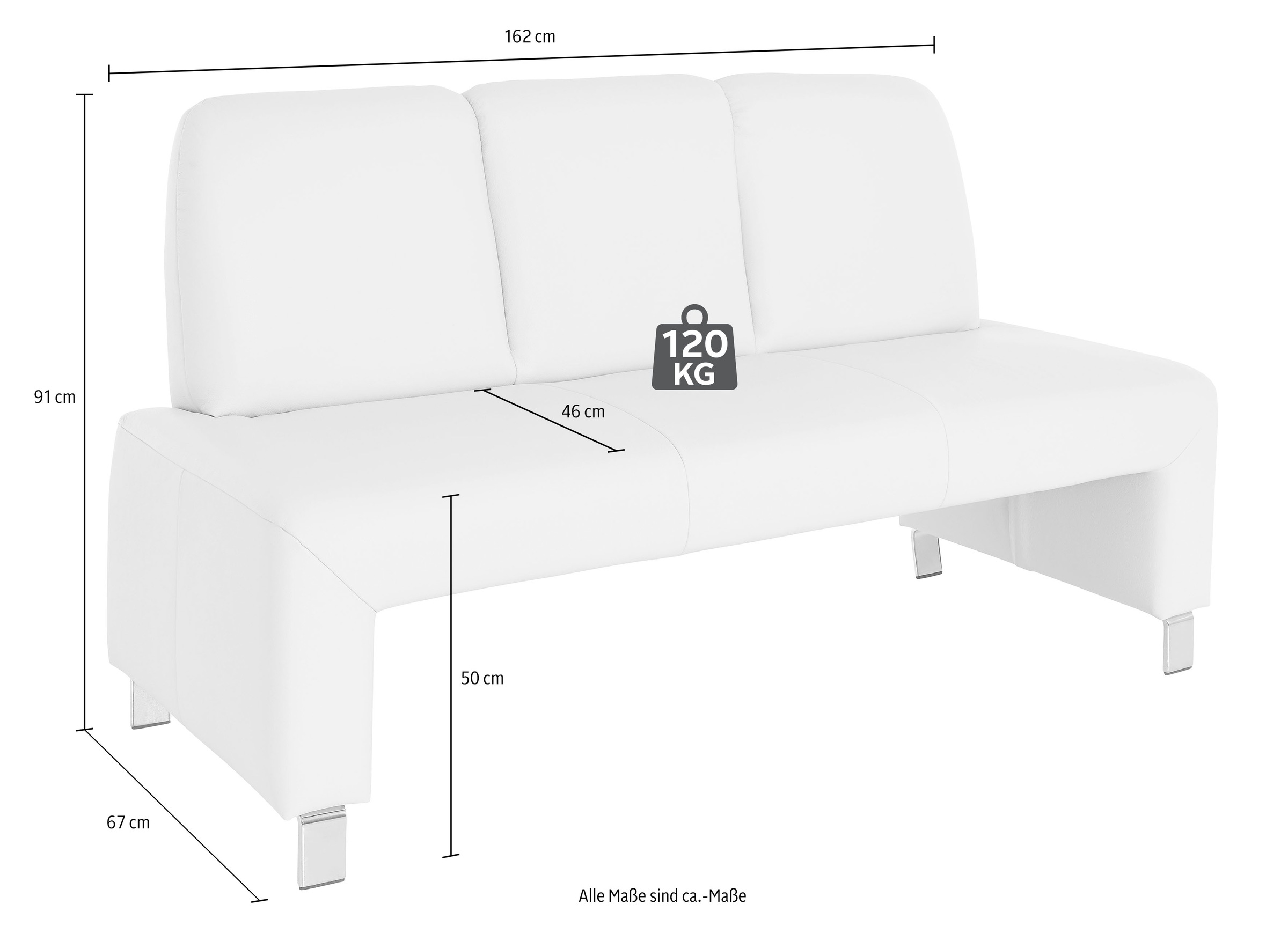 exxpo - sofa fashion Polsterbank "Intenso, Sitzbank, Breite 162 cm, wahlwei günstig online kaufen