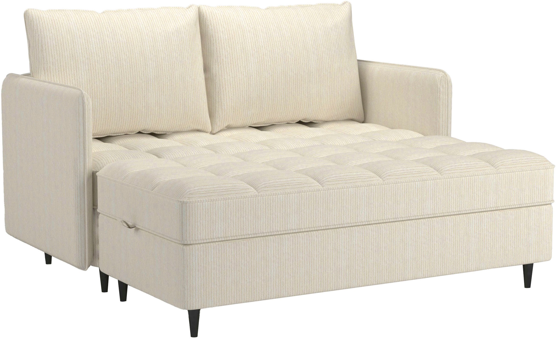 Dorel Home Ecksofa »LINDHUS, L-Form, 4 verschiedene Stellvarianten, Lounge-Sofa,«, Wohnlandschaft, mit Recamiere, großer Bettkasten, Cord, Chenille
