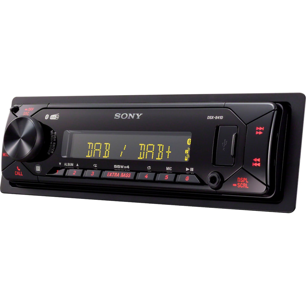 Sony Autoradio »DSXB41KIT«, (Bluetooth Digitalradio (DAB+)-FM-Tuner 55 W)