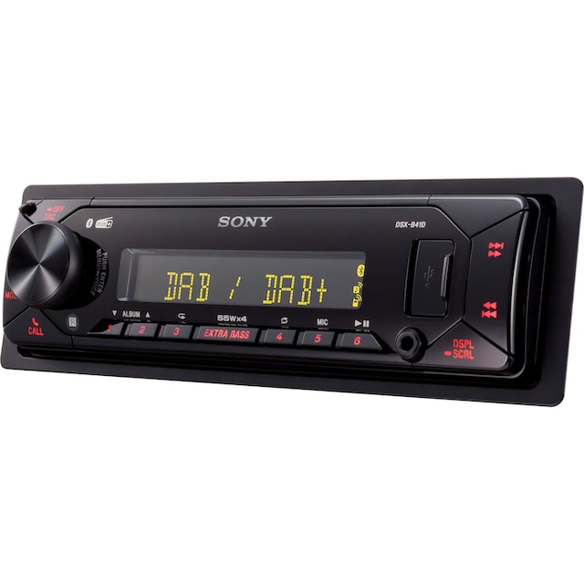 Sony Autoradio »DSXB41KIT«, (Bluetooth Digitalradio (DAB+)-FM-Tuner 55 W) |  BAUR