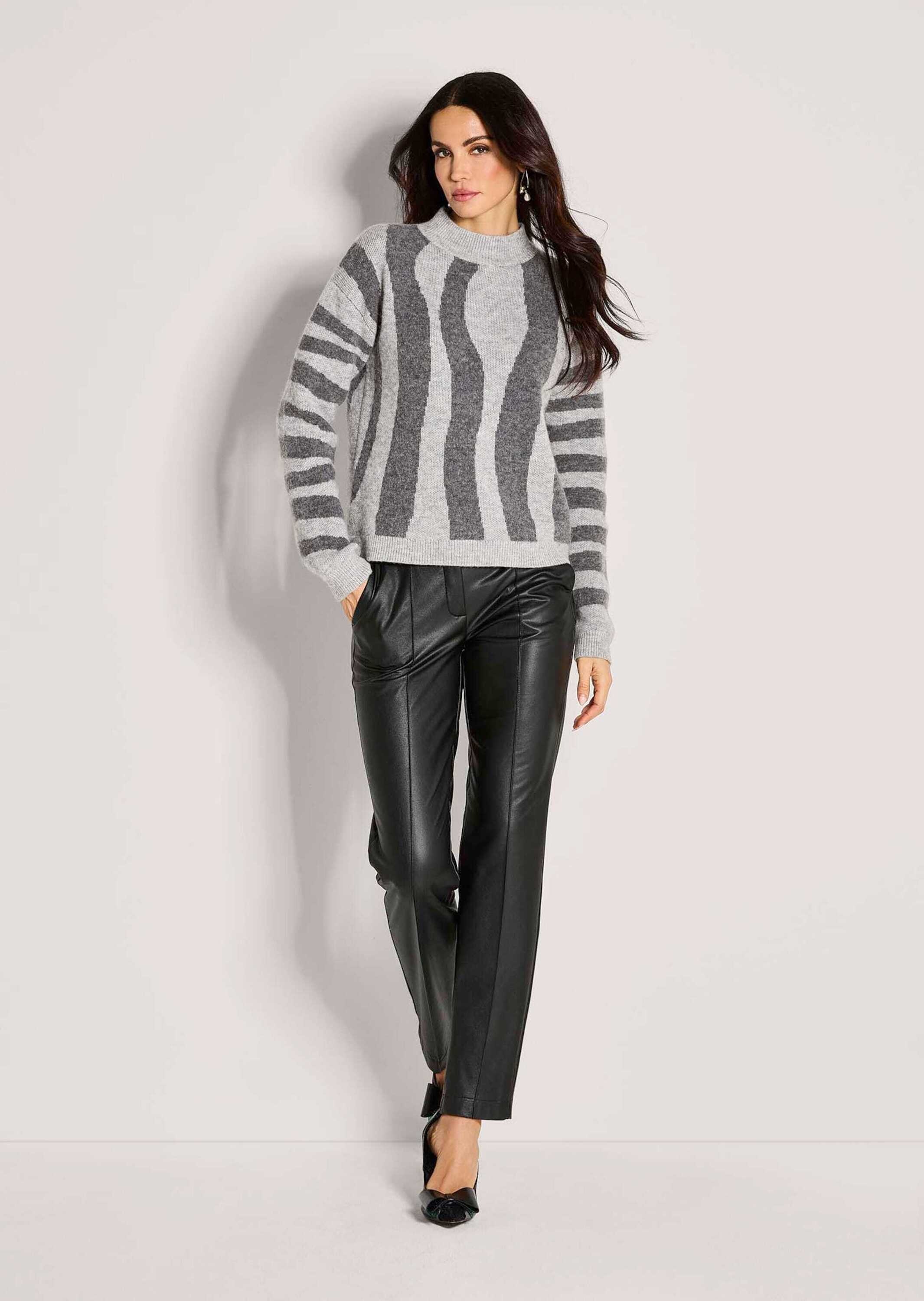 MADELEINE Longpullover "Jacquard-Pullover Stilvoller Strickpullover mit mod günstig online kaufen