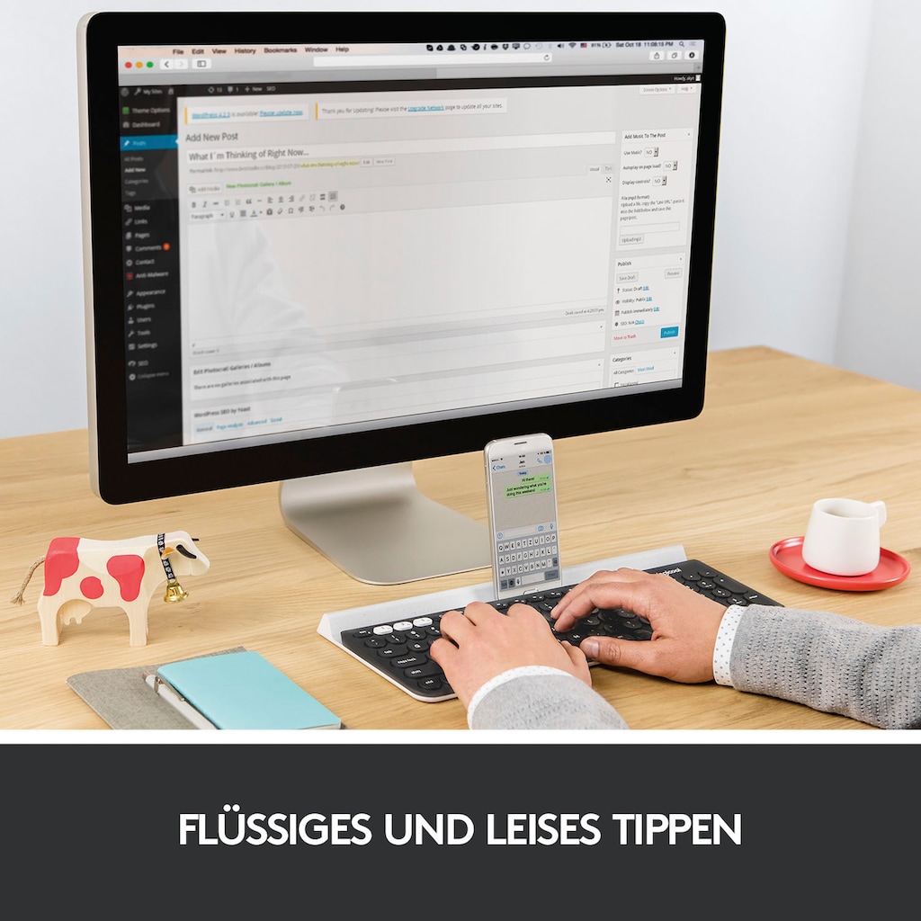 Logitech Wireless-Tastatur »K780 MULTI-DEVICE«, (Fn-Tasten-USB-Anschluss)