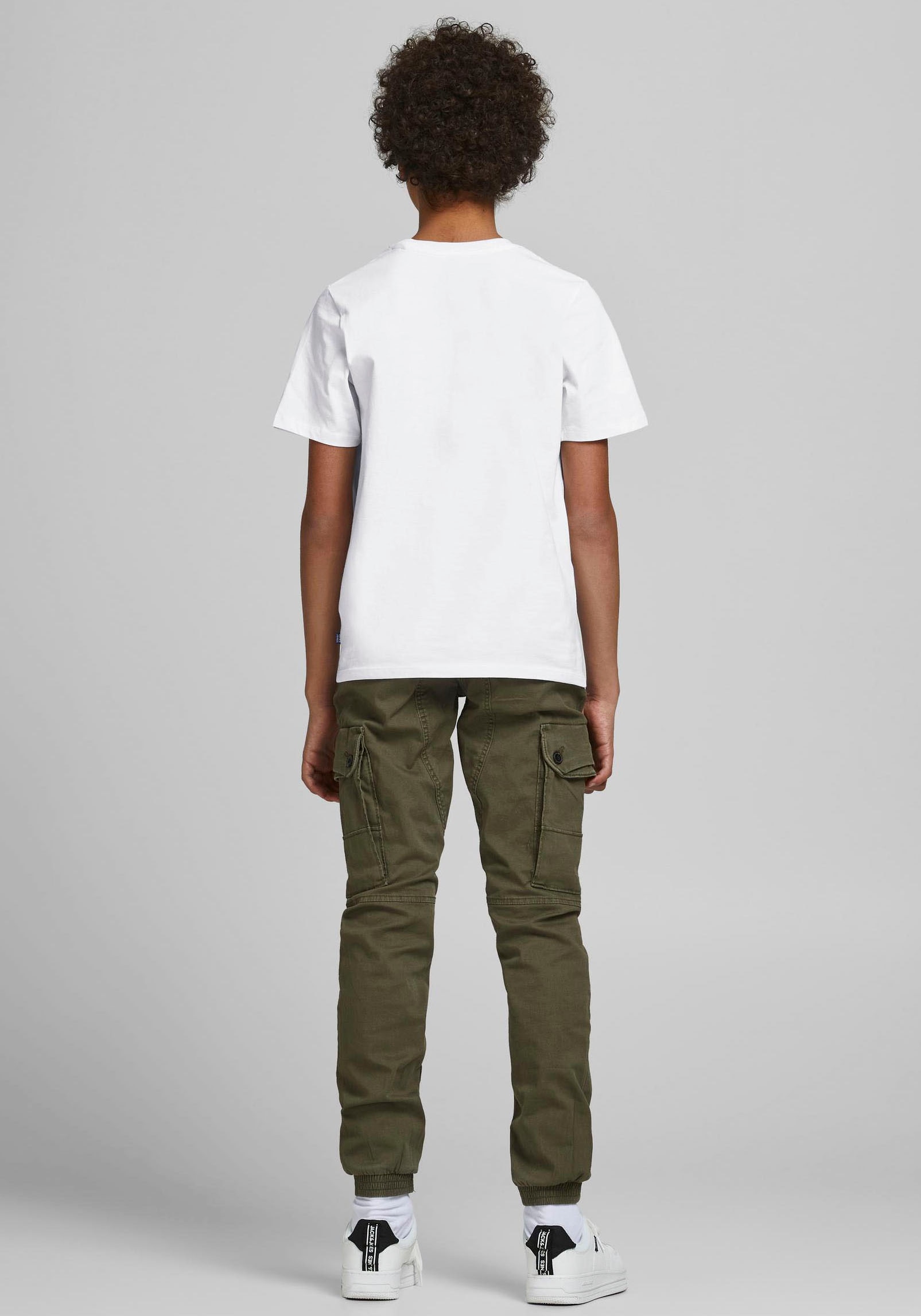 Jack & Jones Junior Rundhalsshirt »JJEORGANIC figurbetont, atmungsaktiv, kombinierbar«, unifarben, casual, slim fit, Jersey, Rundhals