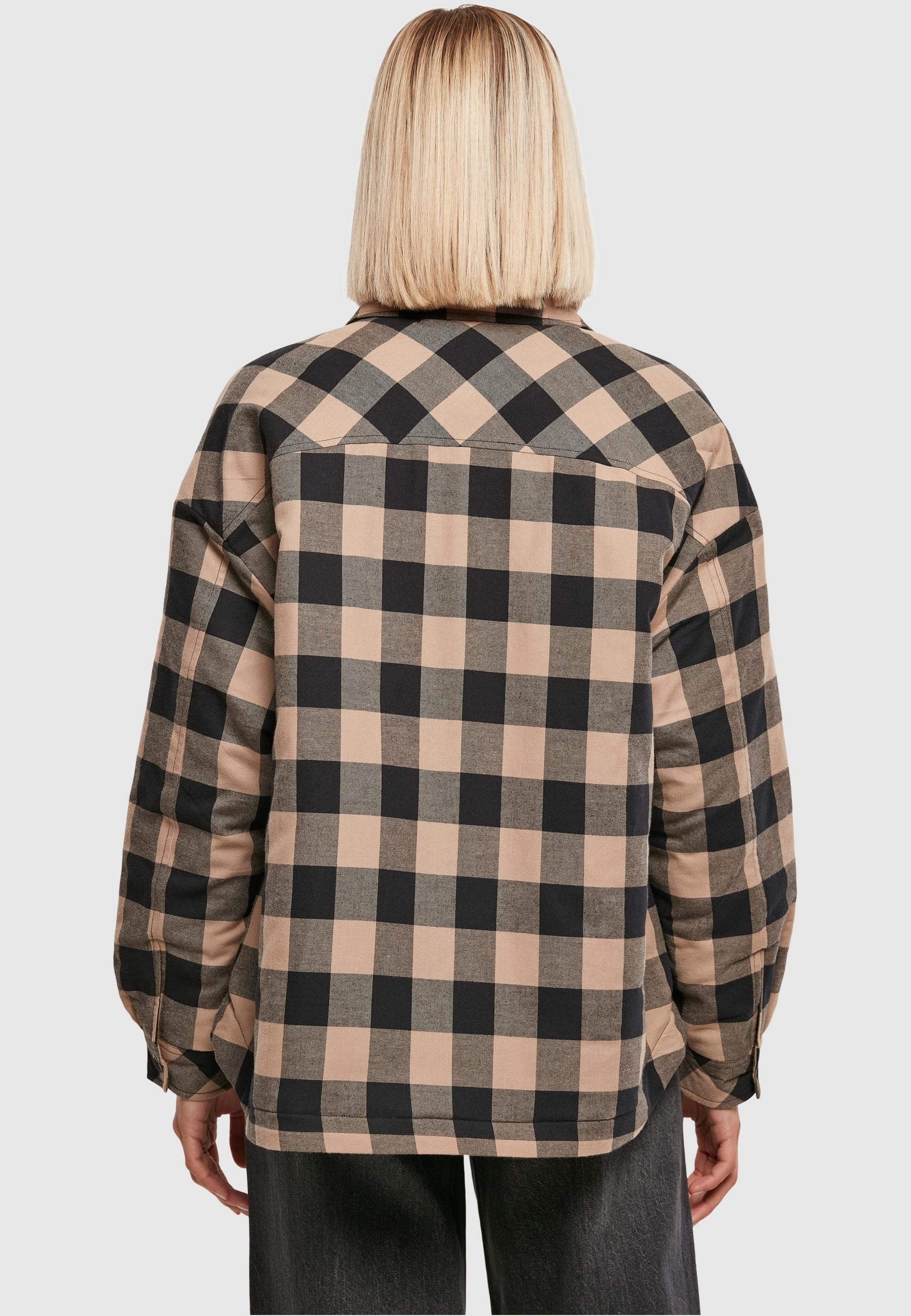 URBAN CLASSICS Allwetterjacke »Urban Classics Damen Ladies Flanell Padded Overshirt«, (1 St.), ohne Kapuze