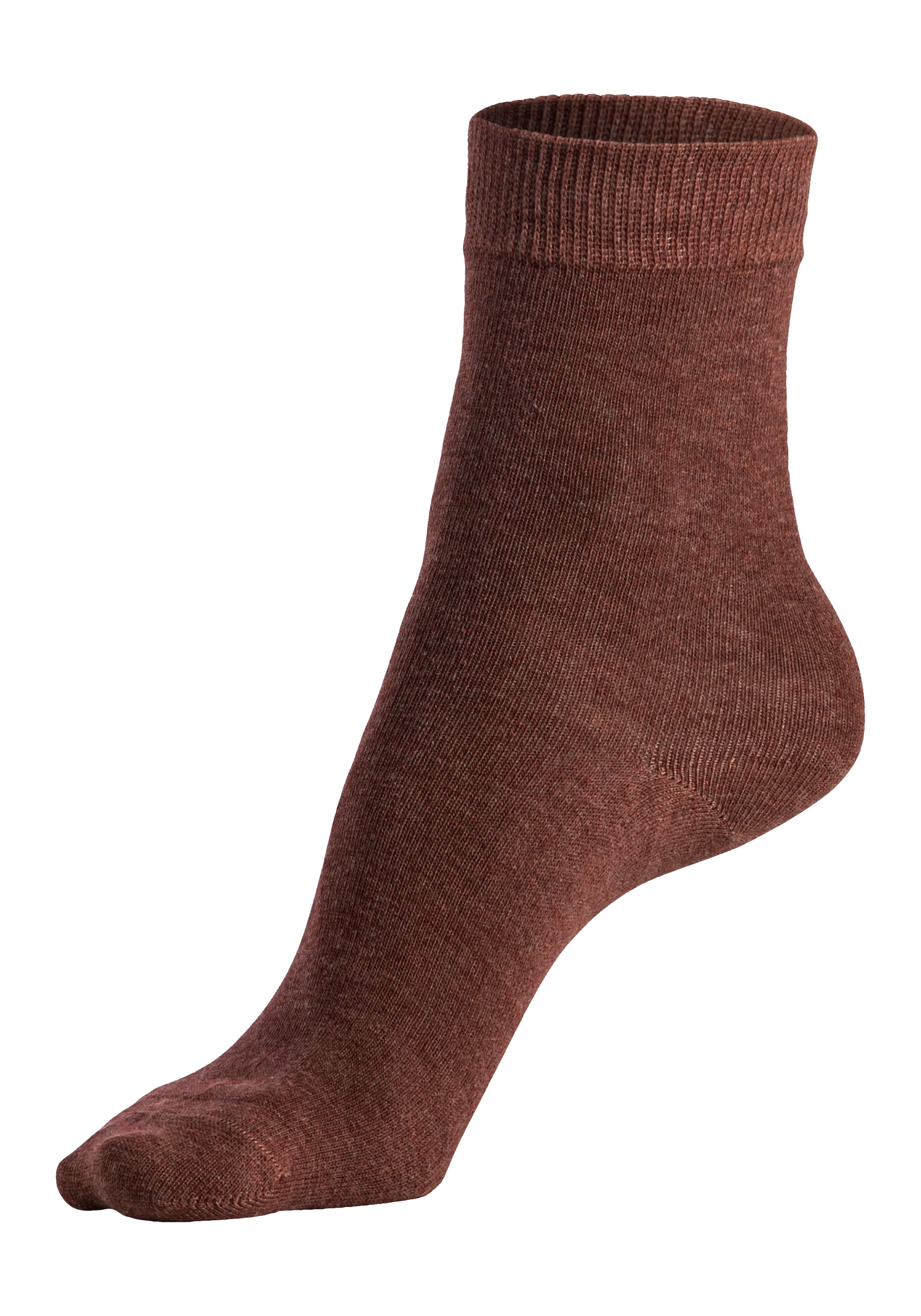 LASCANA Basicsocken, (Packung, 7 Paar), in bunten Melange-Farben