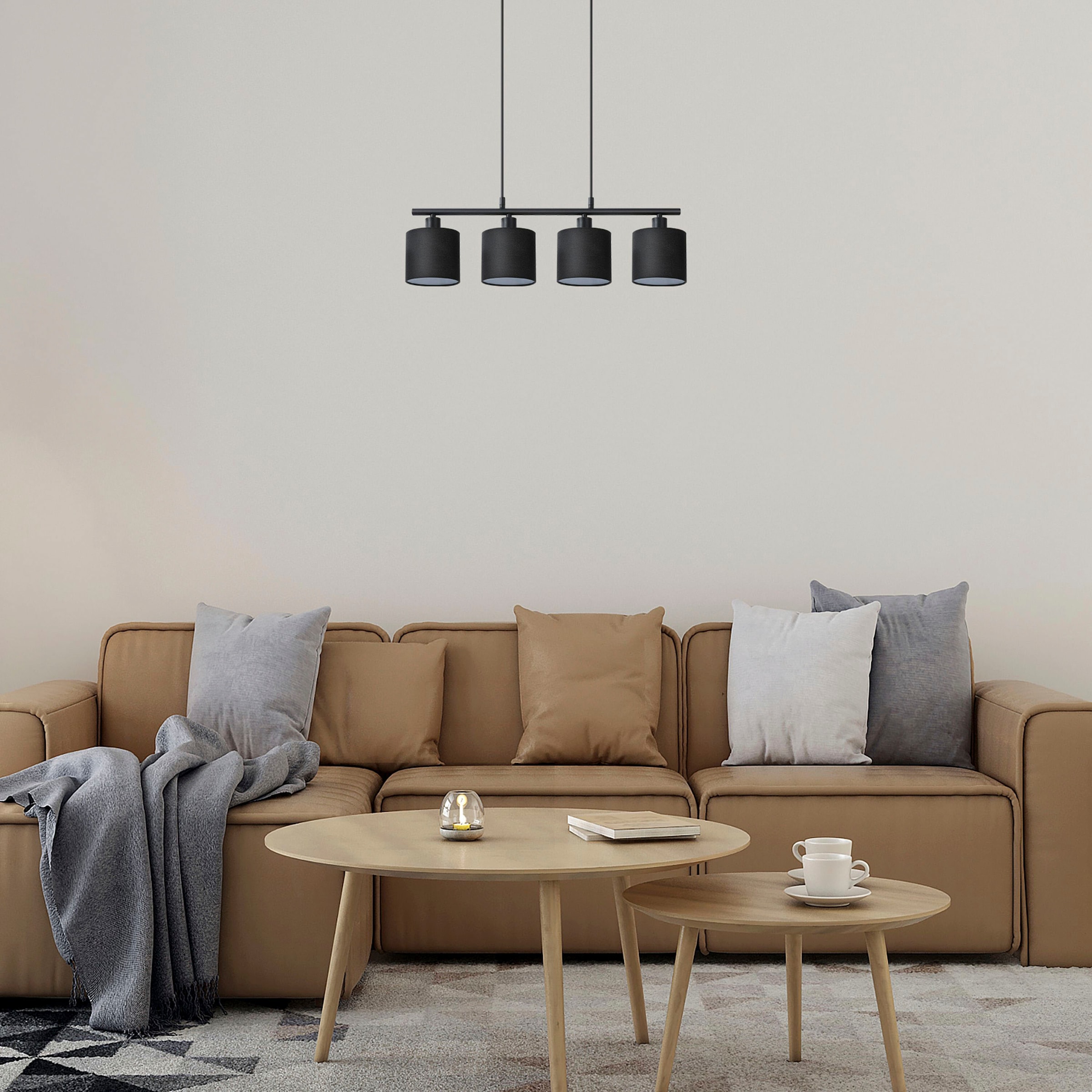 Paco Home Pendelleuchte »ANIKA«, 4 flammig, Leuchtmittel E14 | ohne Leuchtmittel