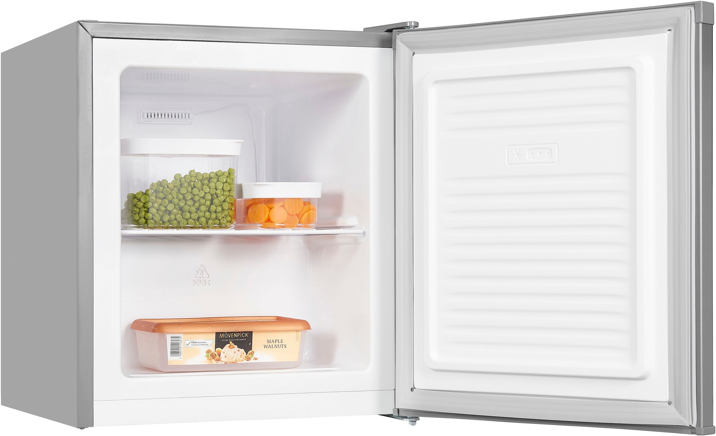 exquisit Gefrierschrank »GB05-040E inoxlook«, 51,0 cm hoch, 44,0 cm breit, 33 L Volumen, 4 Sterne Gefrieren