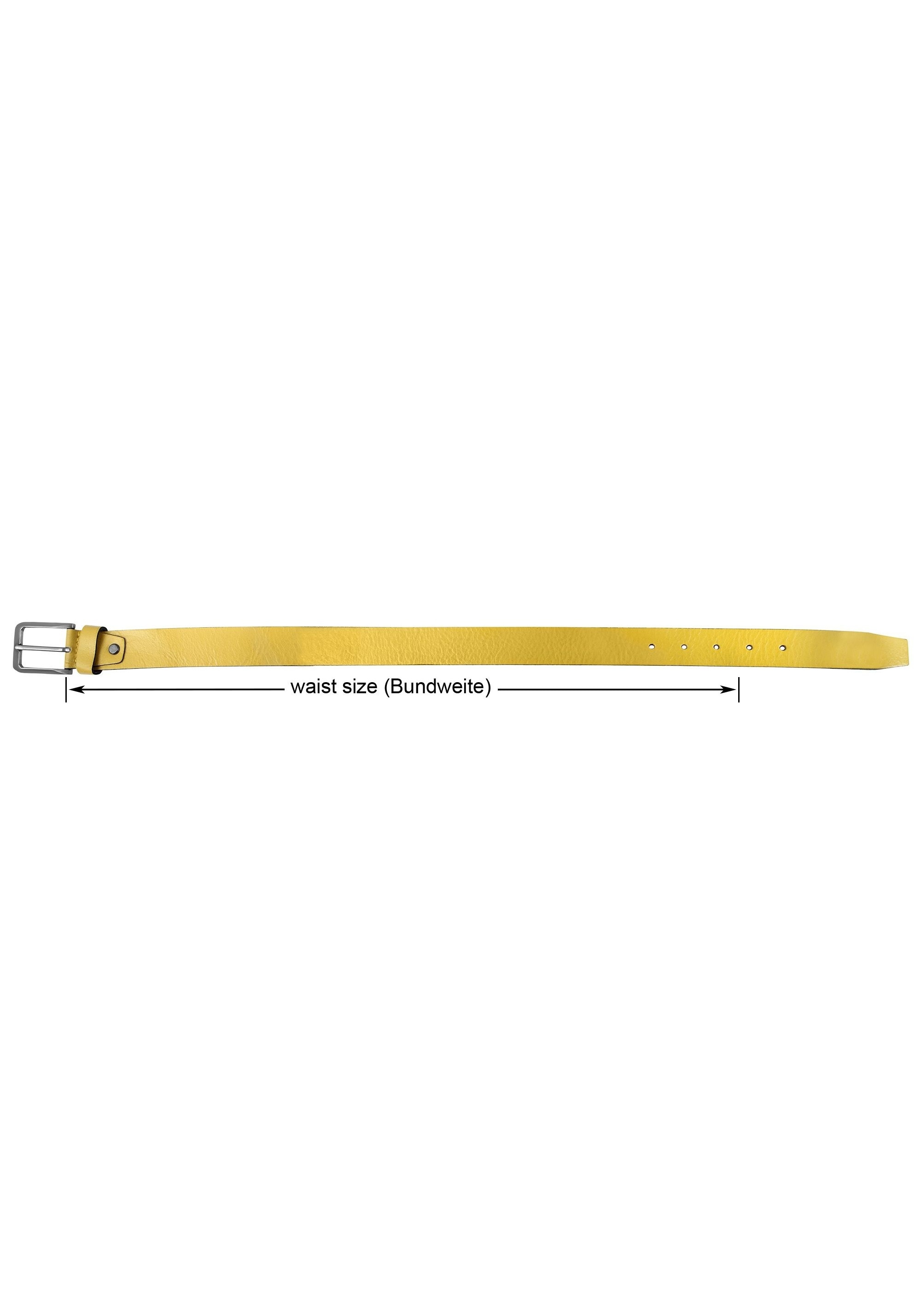 Leonardo Verrelli Ledergürtel »85 cm - 125 cm (Bundweite) in Gelb aus 100% Echtleder, kürzbar«