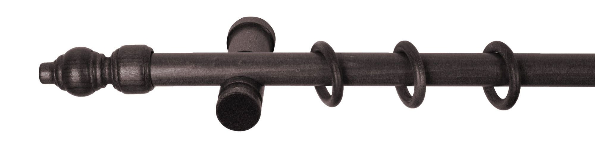 SN DECO GROUP Gardinenstange »Filigrano« 1 läufig-läufig Fixmaß 28 mm, Holz, verschiedene Längen und Farben, Komplettset