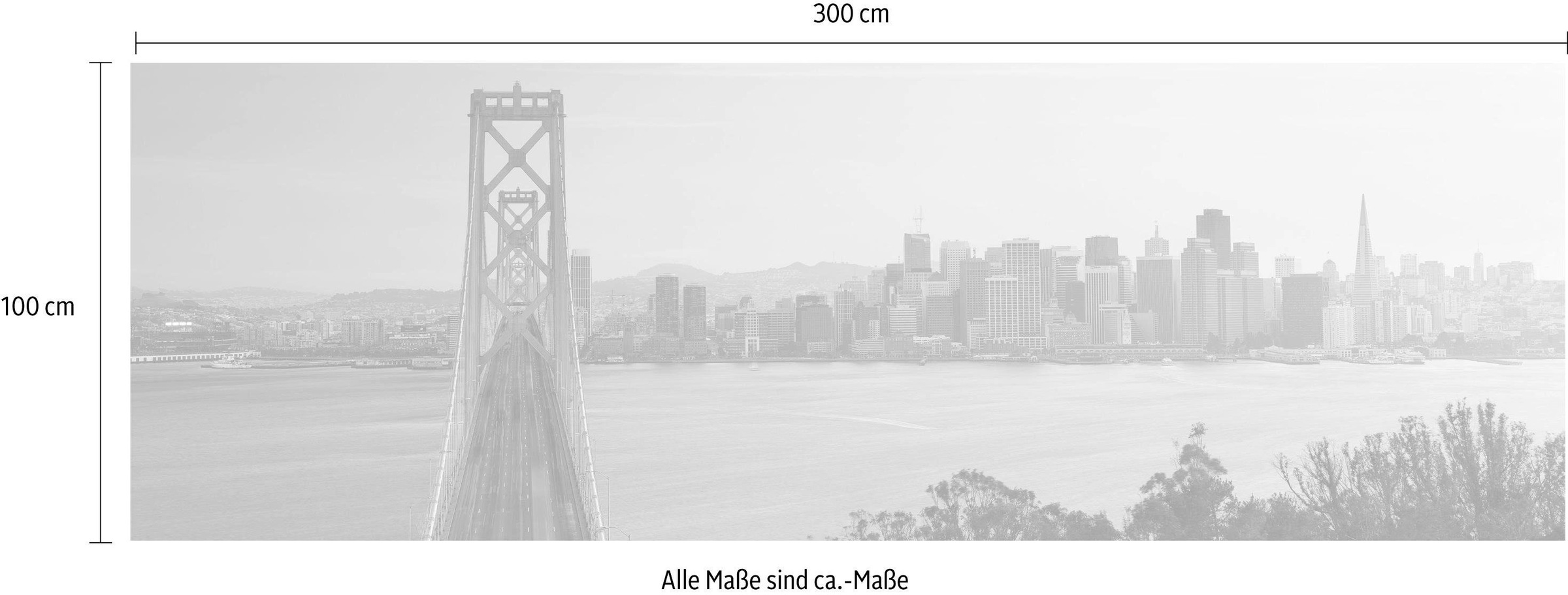 Komar Vliestapete »Digitaldruck Vlies - California Dreaming - Größe 300 x 100 cm«, bedruckt, Wohnzimmer, Schlafzimmer