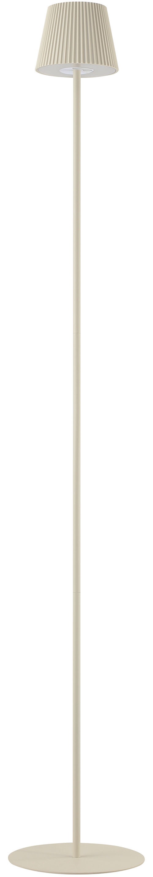 my home LED Außen-Stehlampe »MACOBO«, 1 flammig, Leuchtmittel LED-Modul | LED fest integriert, LED Akku-Leuchte, 125 cm, 340 lm, 3000K, Touchdimmer, Edelstahl, beige