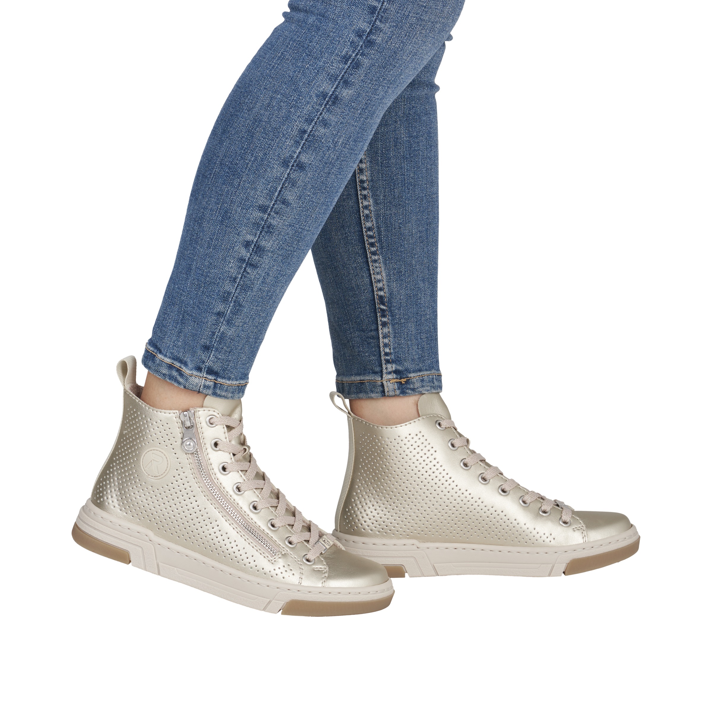 Rieker Sneaker High Top-Sneaker, Freizeitschuh, Schnürschuh mit Plateausohl günstig online kaufen