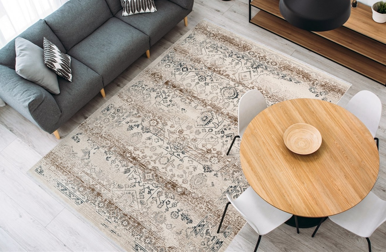 my home Teppich "Lisa" rechteckig 5 mm Höhe Vintage, Wohnzimmer günstig online kaufen