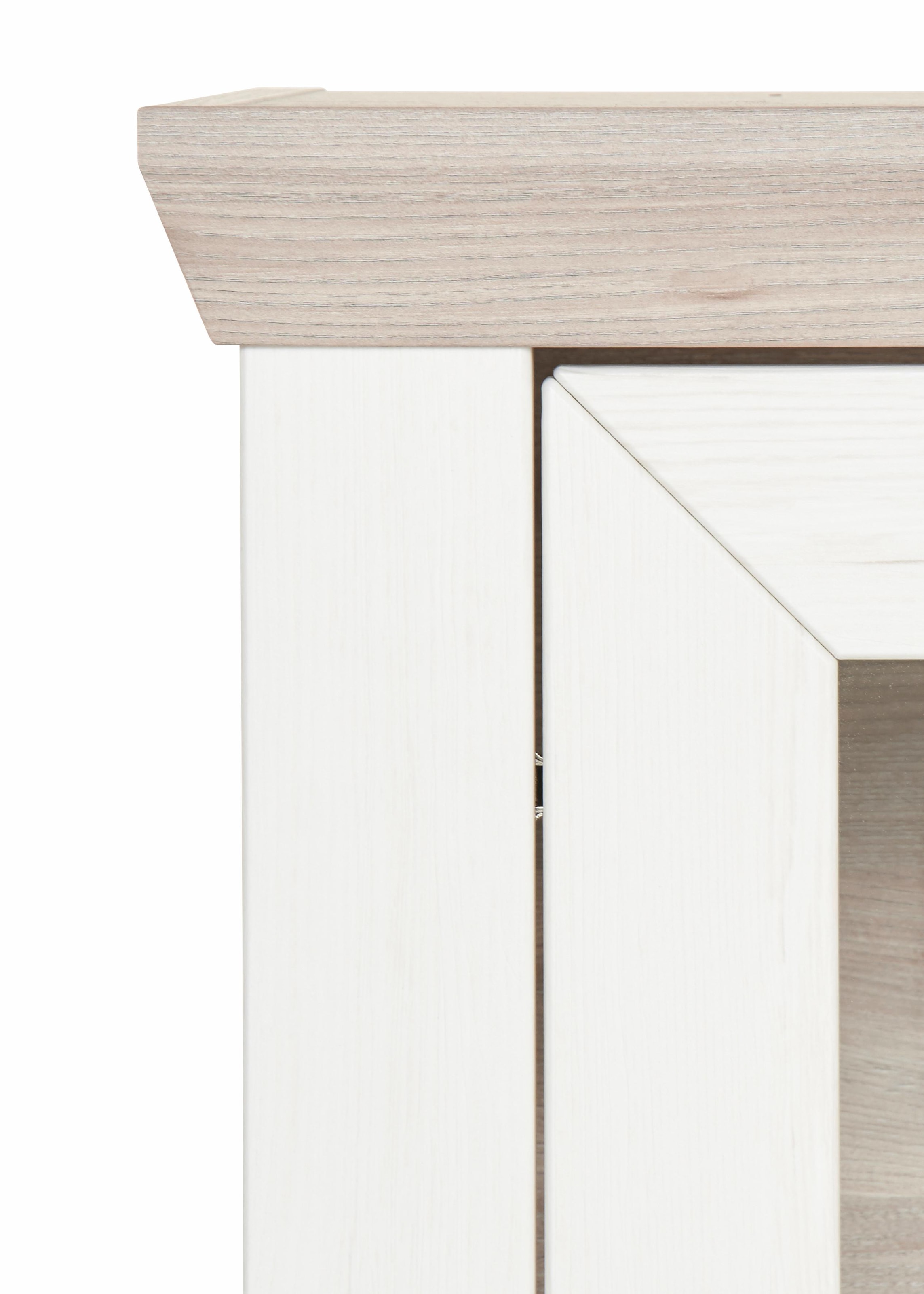 set one by Musterring Highboard »York«, Typ 56, mit Glastüren, Beleuchtung optional, B 184 cm