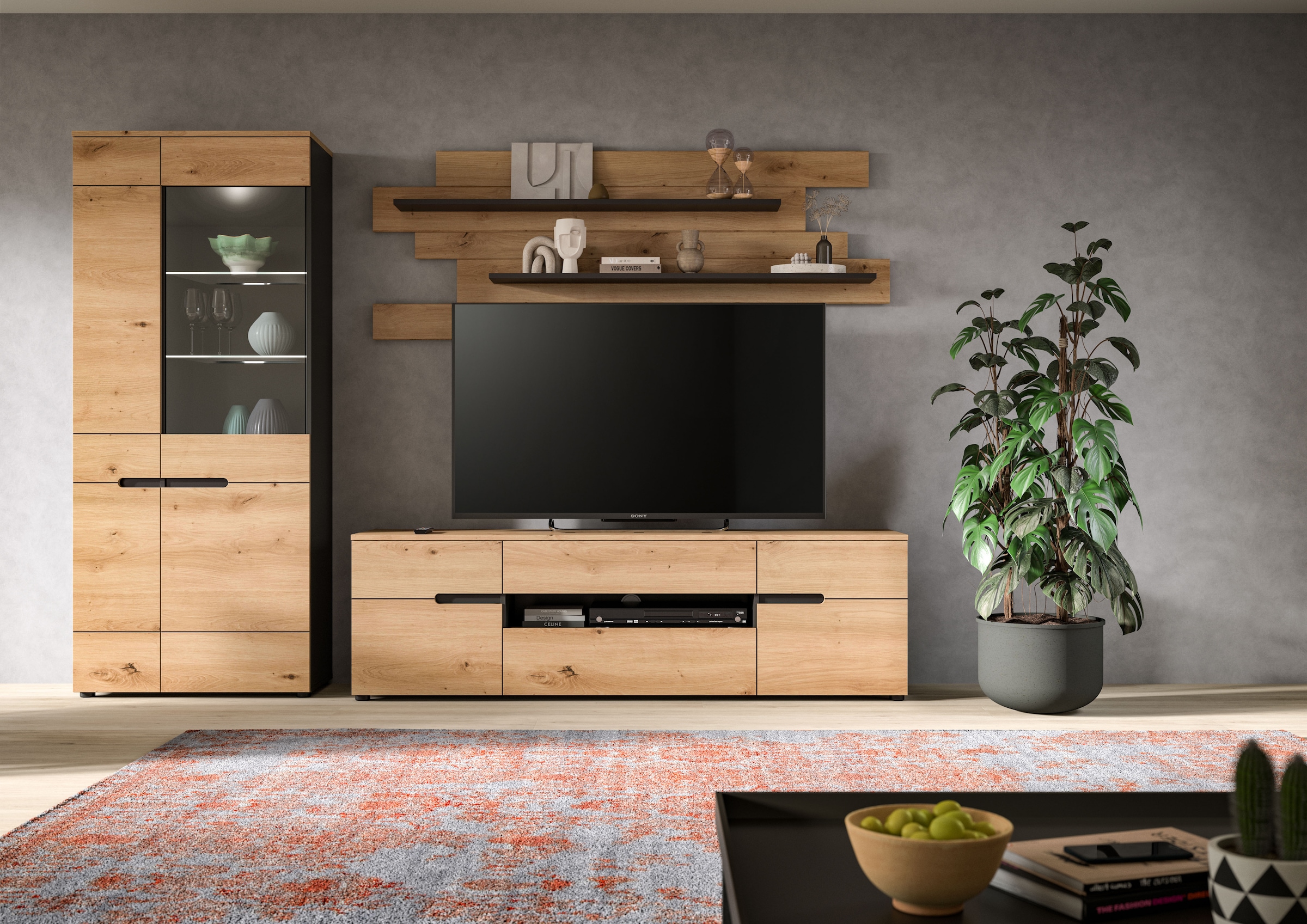 INOSIGN Wohnwand "REHAT, TOPSELLER, 3-teilig, Breite 280 cm, inklusive Bele günstig online kaufen