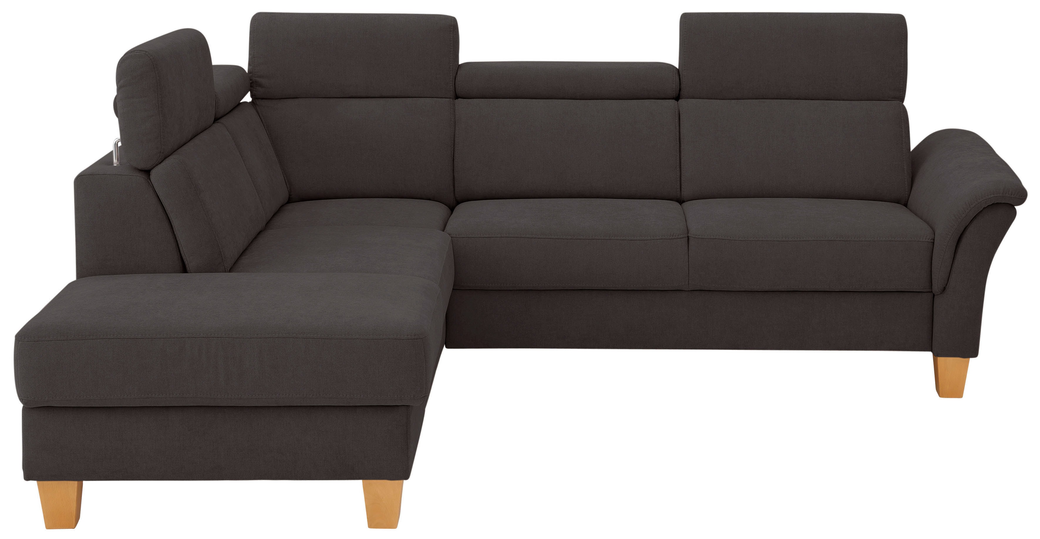 OTTO home Ecksofa "Conville L-Form" Federkern, wahlweise mit Schlaffunktion und Bettkasten bzw. Stauraum