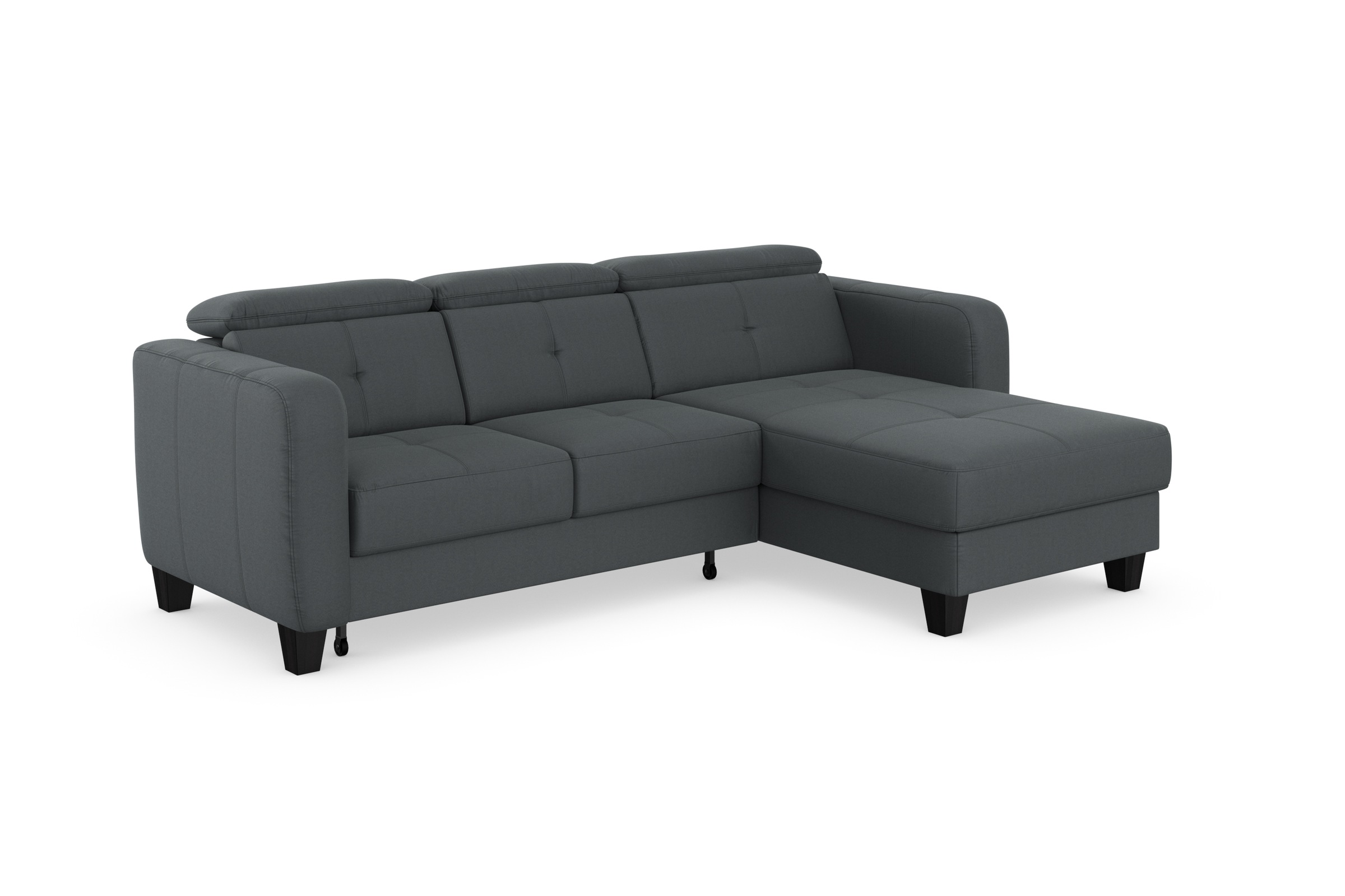Ecksofa SIT & MORE "Belluci L-Form", grau, B:247cm H:85cm T:170cm, Sofas, Ecksofa, inklusive Federkern, wahlweise mit Bettfunktion und Bettkasten 8