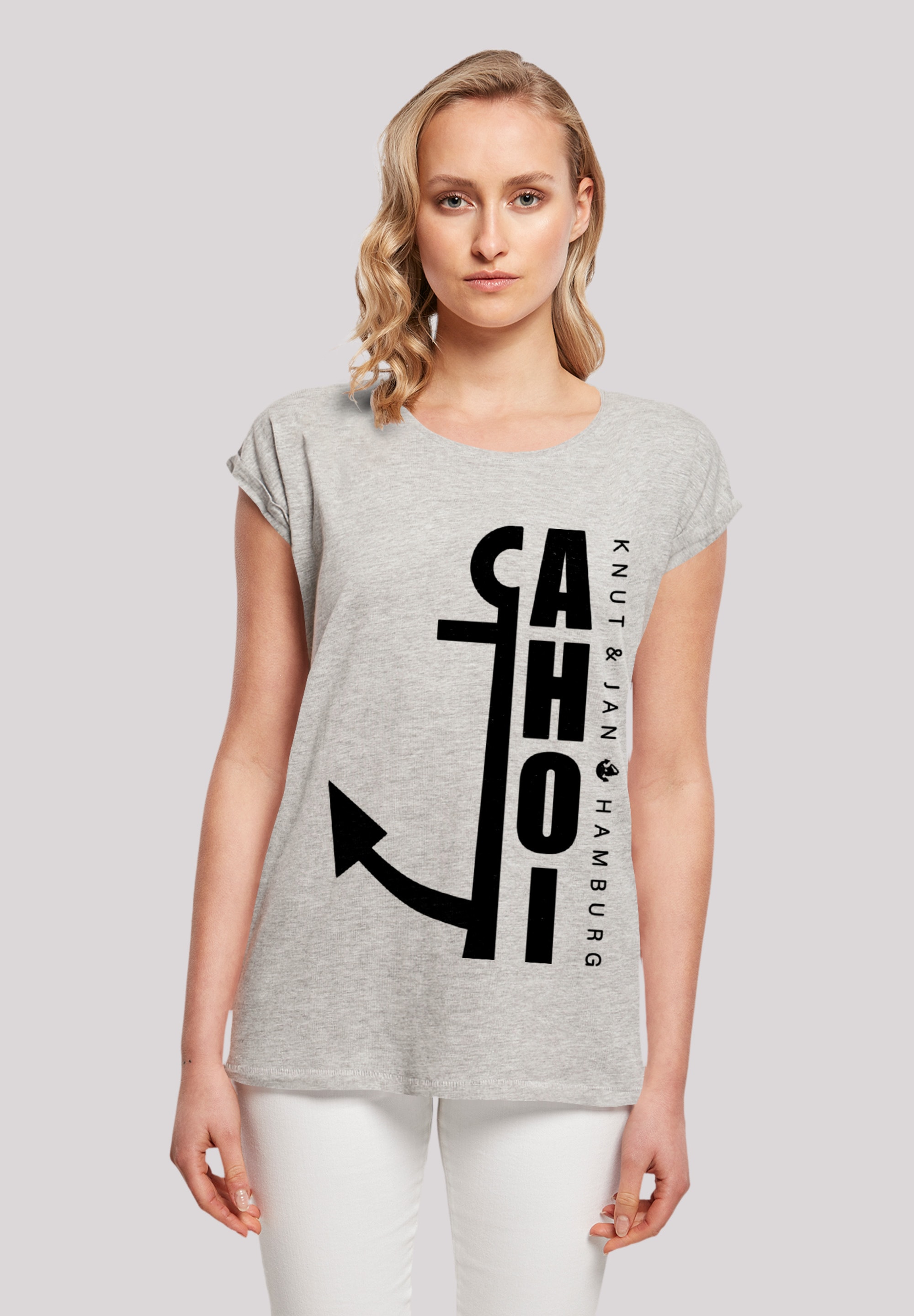 T-Shirt »Ahoi Anker Knut & Jan Hamburg«, Print