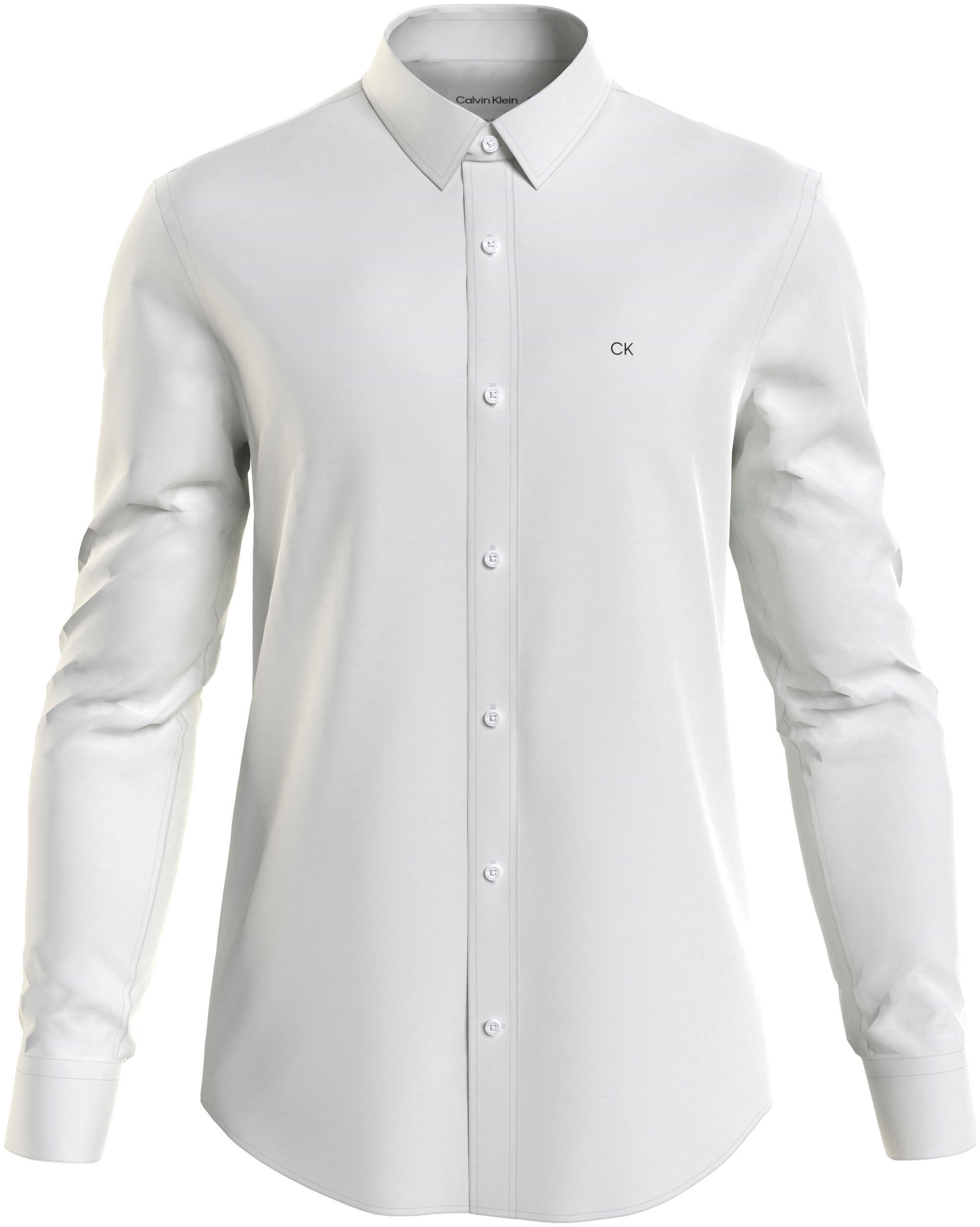 Calvin Klein Businesshemd »STRETCH POPLIN SLIM SHIRT«, mit Calvin Klein  Logo auf der Brust ▷ bestellen | BAUR