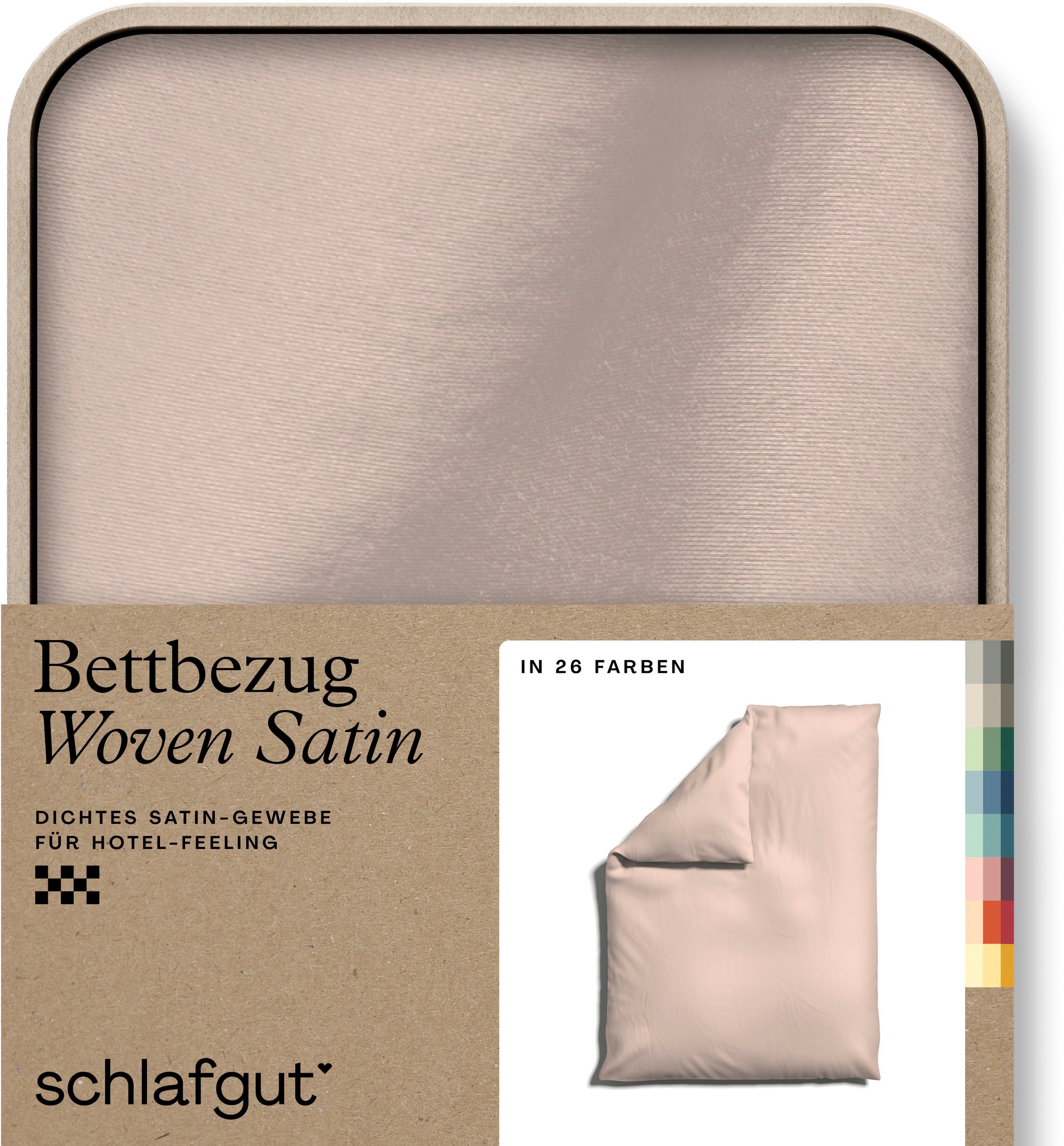 Schlafgut Bettbezug »Woven Satin«, (1 St.), besonders dicht gewebt, Mix & Match: passender Kissenbezug erhältlich