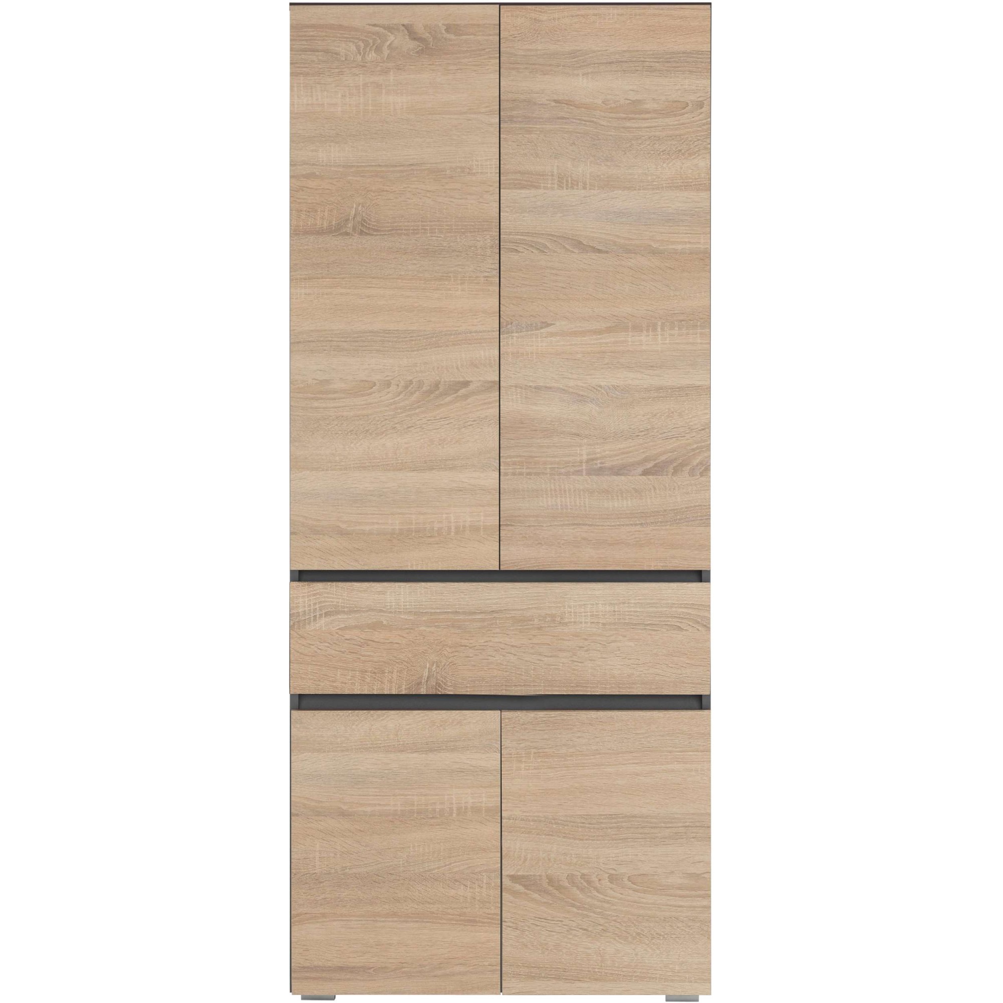 Home affaire Hochschrank »Wisla«, mit 4 Türen & 1 Schublade, Breite 76 cm, Höhe 180 cm