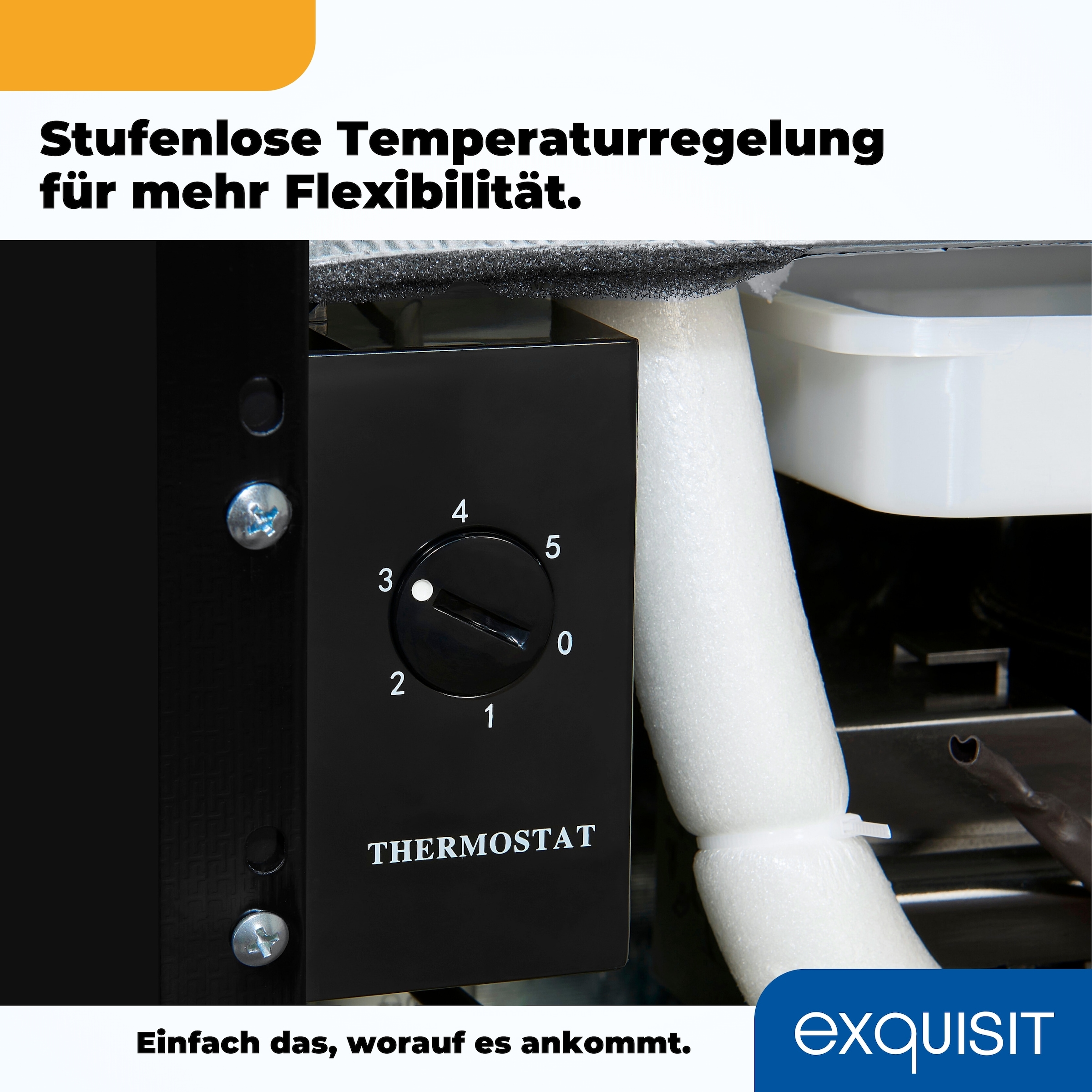 exquisit Kühlschrank »KB05-V-040E schwarz«