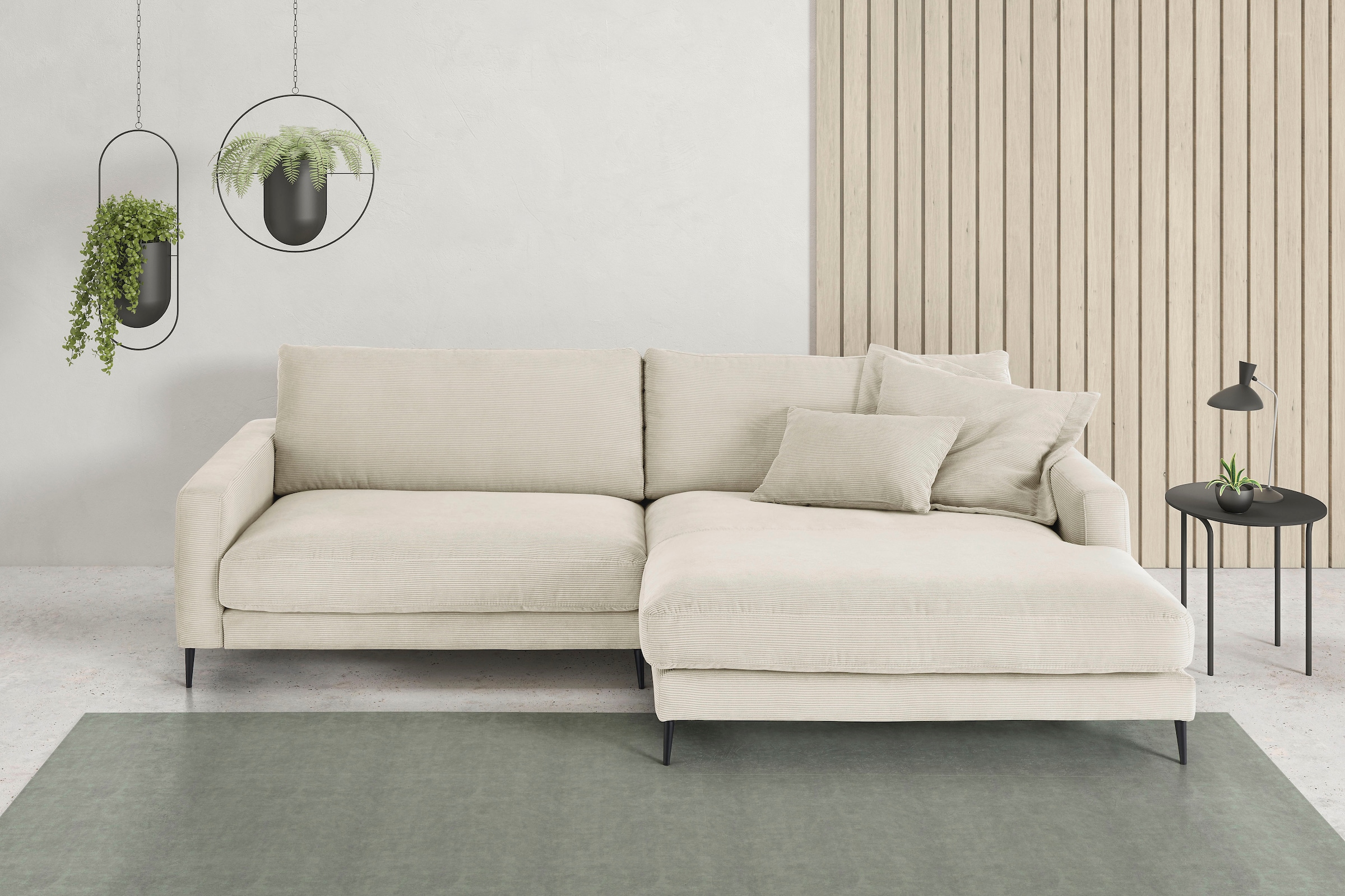 Home affaire Ecksofa "Downtown, B/T/H: 272/190/84 cm L-Form" weicher Sitzko günstig online kaufen