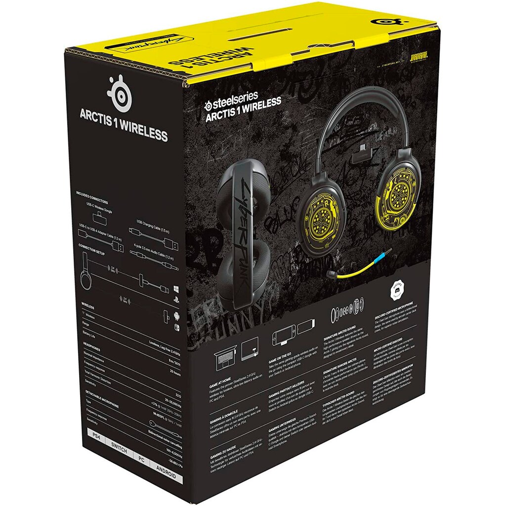 SteelSeries Gaming-Headset »Arctis 1 wireless Cyberpunk 2077 Edition«