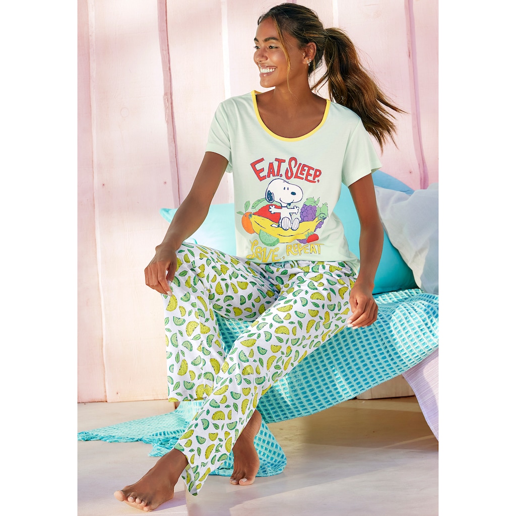 Peanuts Pyjama, (2 tlg.), mit Snoopy-Print