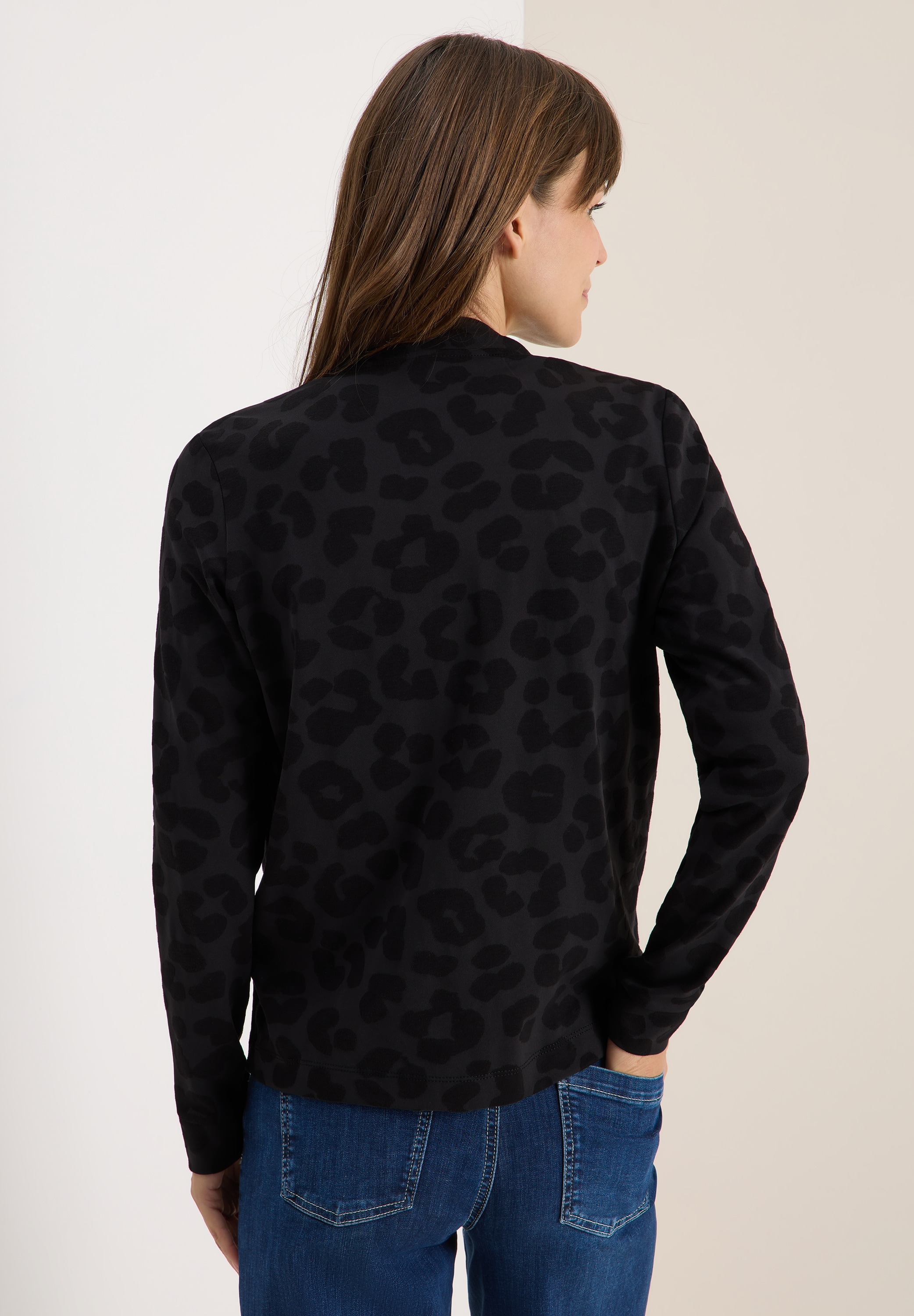Cecil Jacquardstrickjacke, mit Leomuster