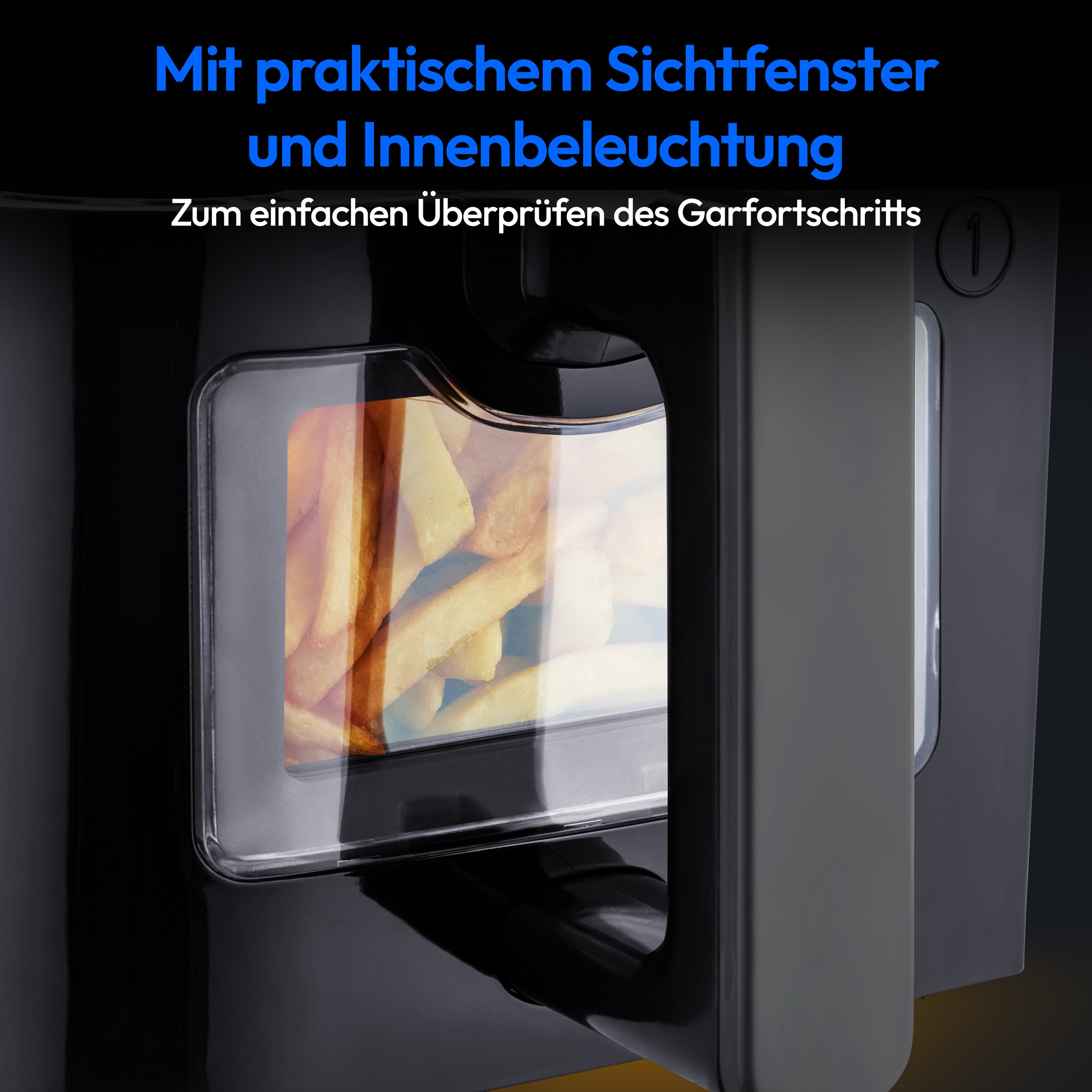 Medion® Heißluftfritteuse »P20 XL (MD 11760) 8,7 L Korbvolumen, 9 Automatikprogramme, Dual Cook«, 2400 W, Temperatur 50 - 200 °C, ILAG Beschichtung, Sync-Finish