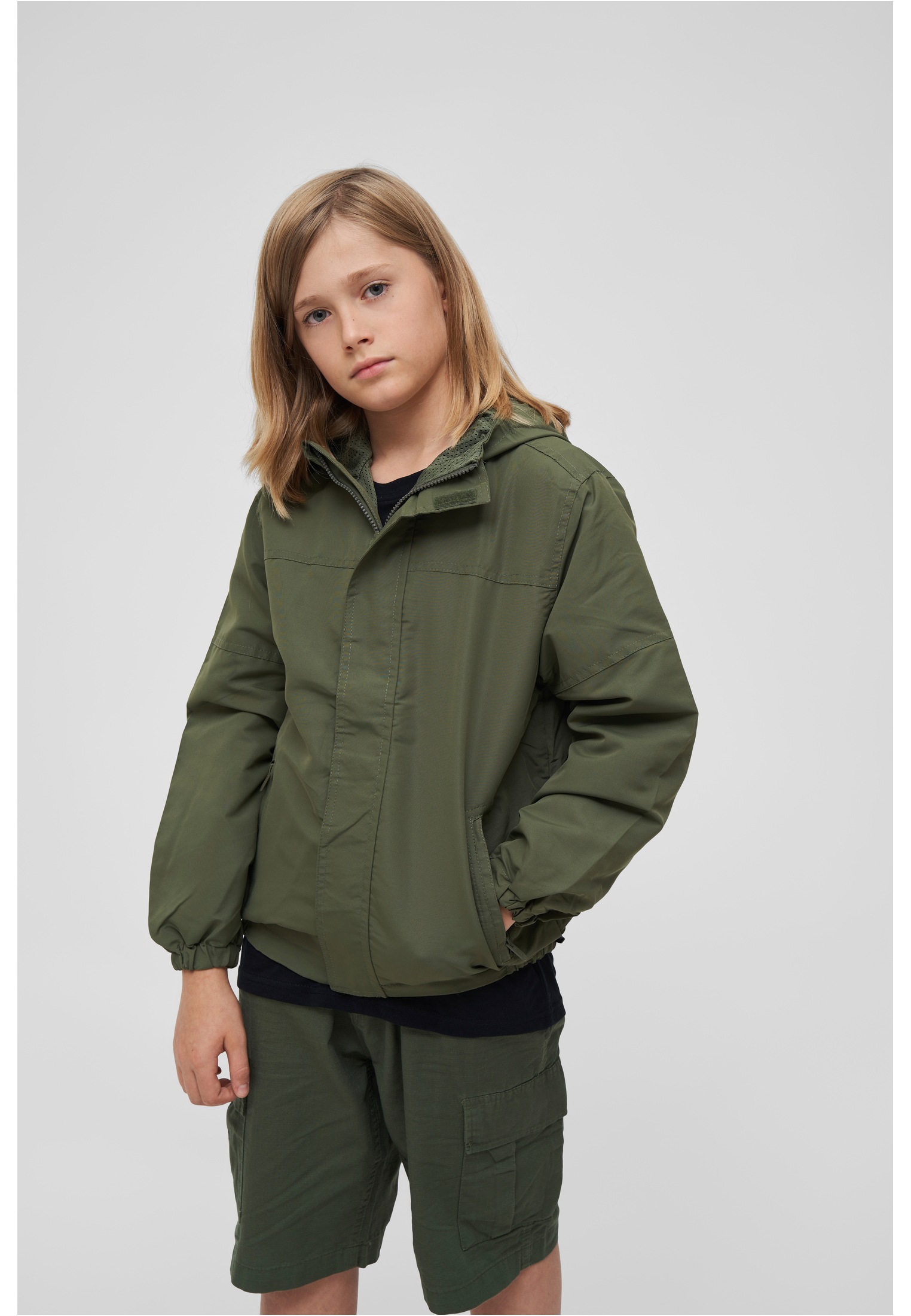 Brandit Outdoorjacke mit (1 Kapuze St.), auf Raten Summer »Kinder Windbreaker Frontzip«, BAUR | Kids