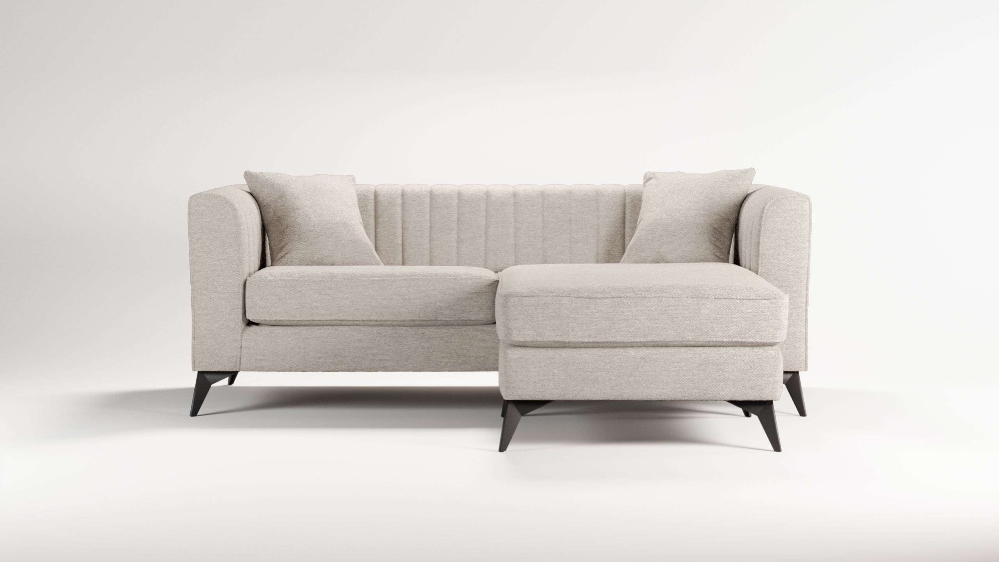 Places of Style Ecksofa "MATTHEW L-Form ideal für kleine Räume, Maße B/T/H: günstig online kaufen